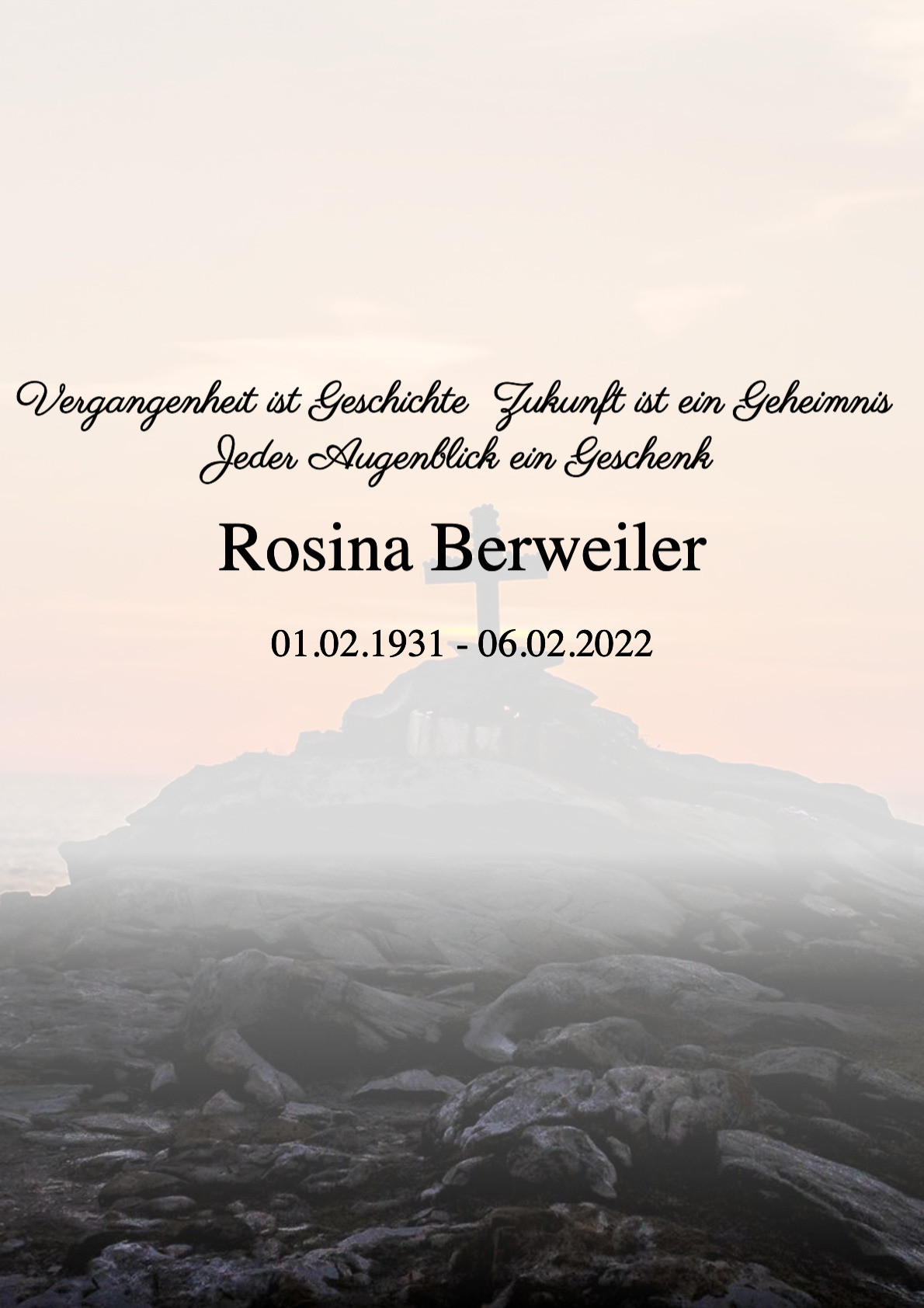Traueranzeige von Rosina Berweiler
