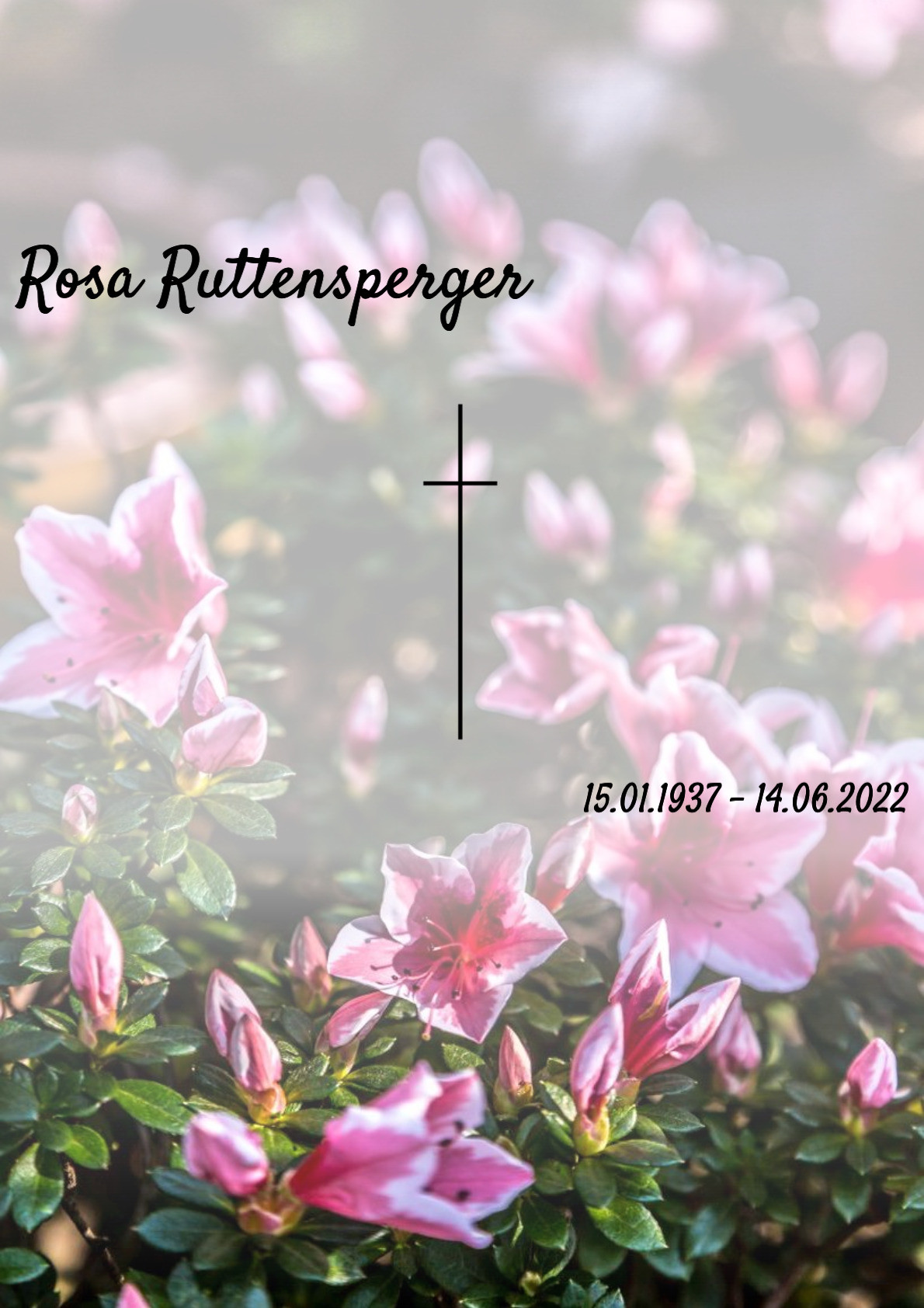 Traueranzeige von Rosa Ruttensperger