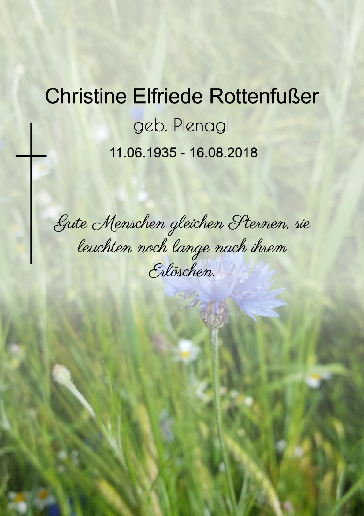 Traueranzeige von Christine Elfriede Rottenfußer
