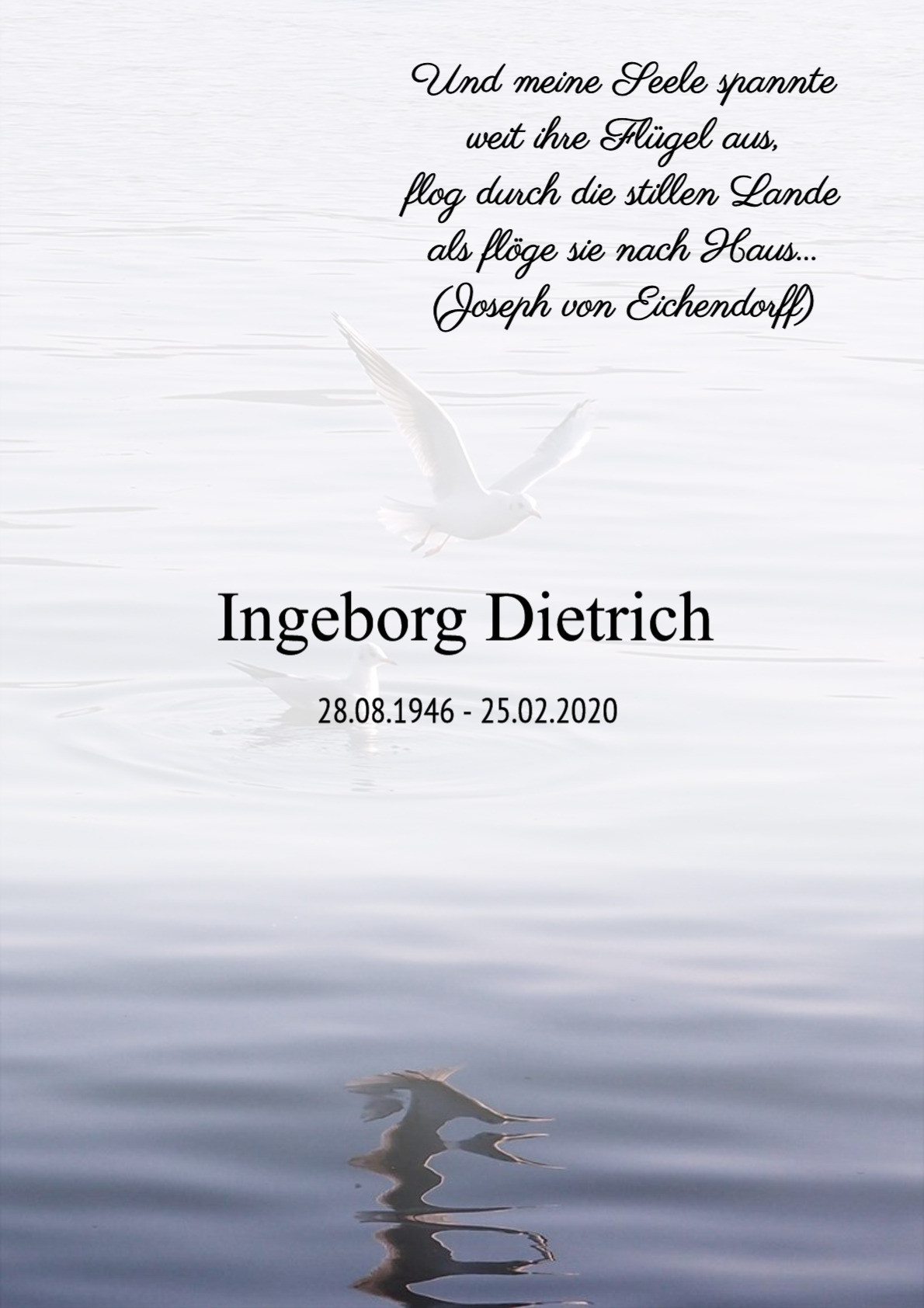 Traueranzeige von Ingeborg Dietrich