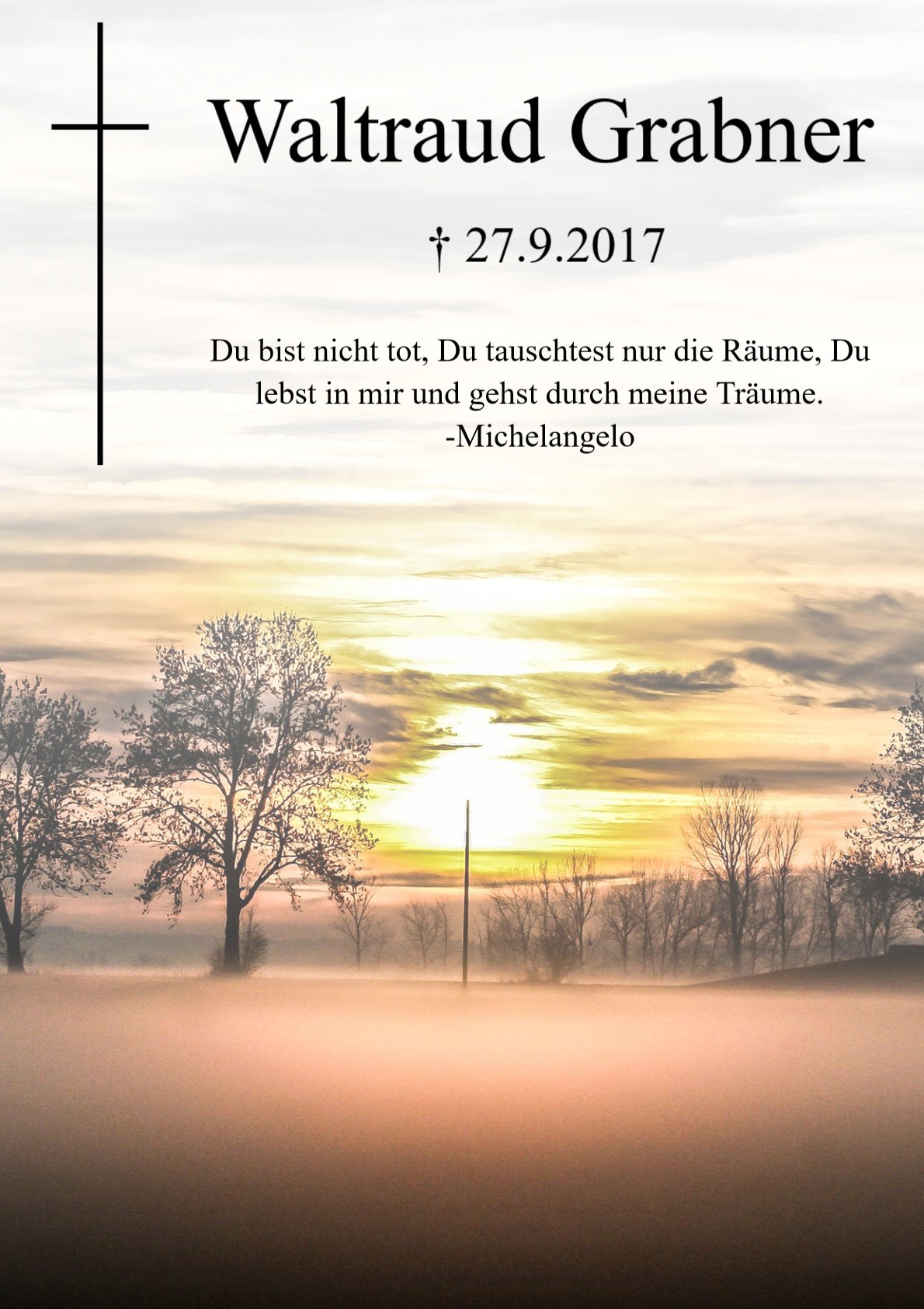 Traueranzeige von Waltraud Grabner