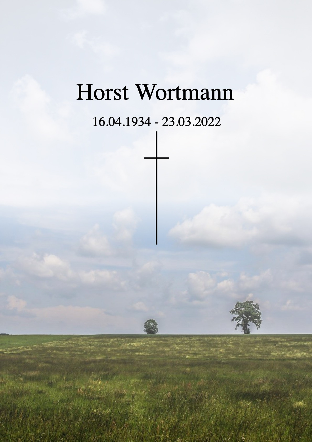 Traueranzeige von Horst Wortmann