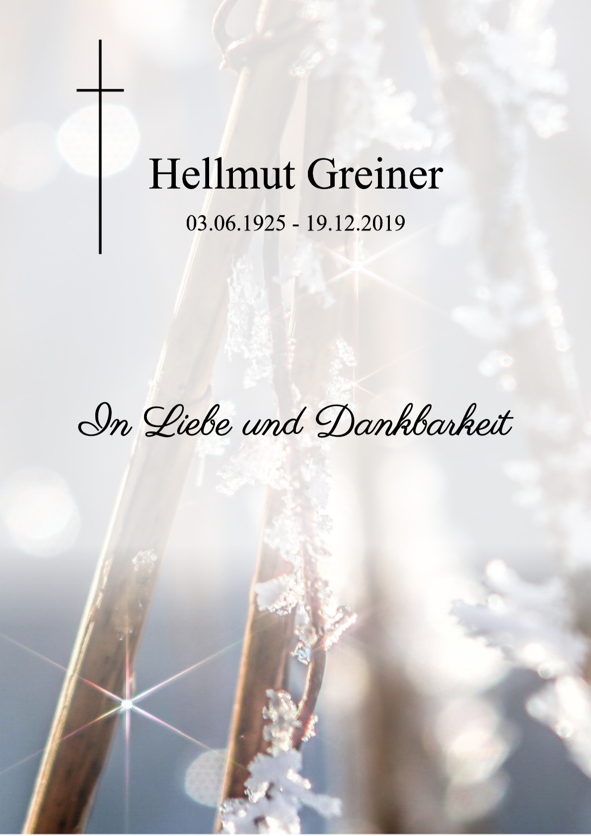 Traueranzeige von Hellmut Greiner