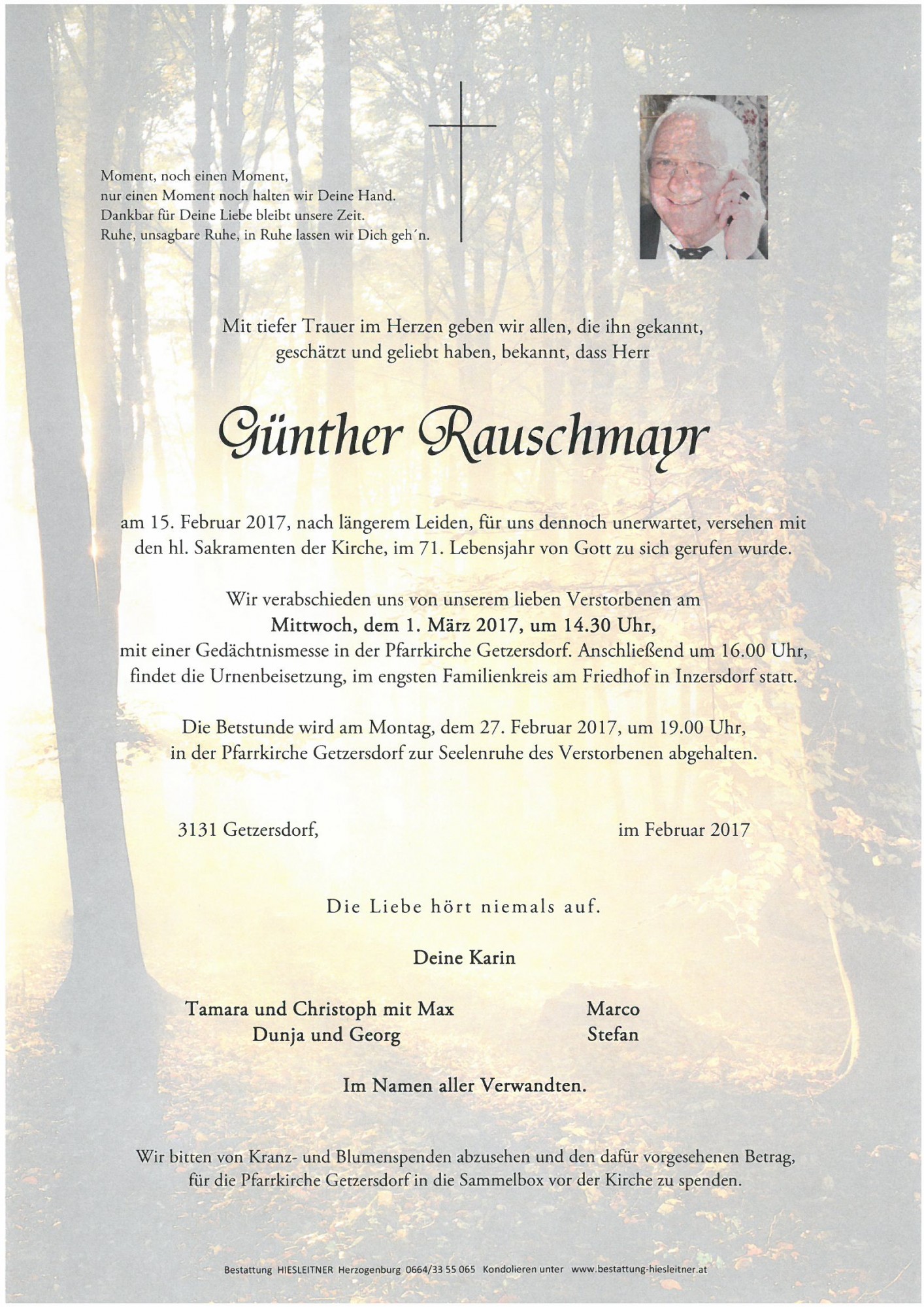 Traueranzeige von Günther Rauschmayr