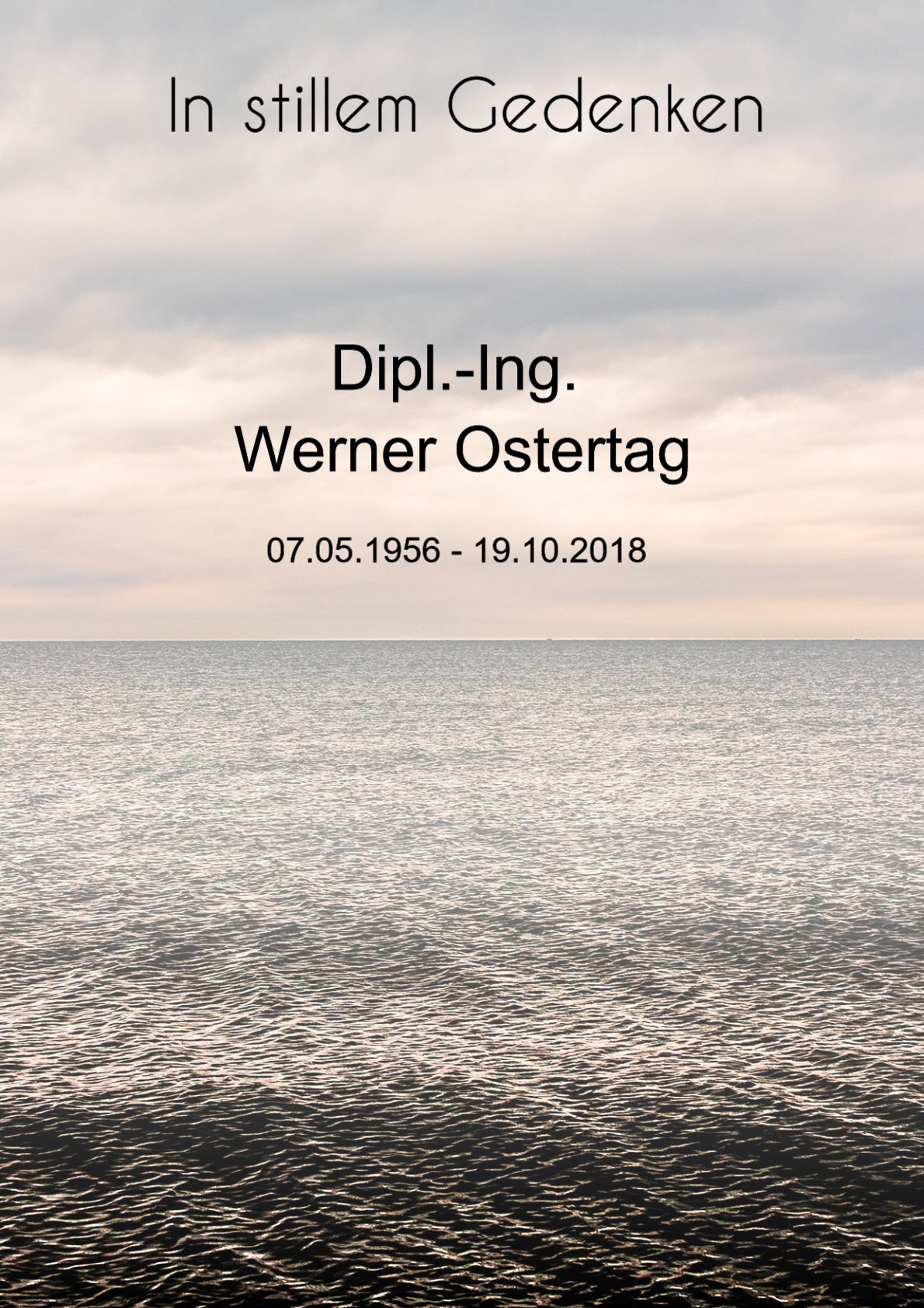 Traueranzeige von Dipl.-Ing. Werner Ostertag