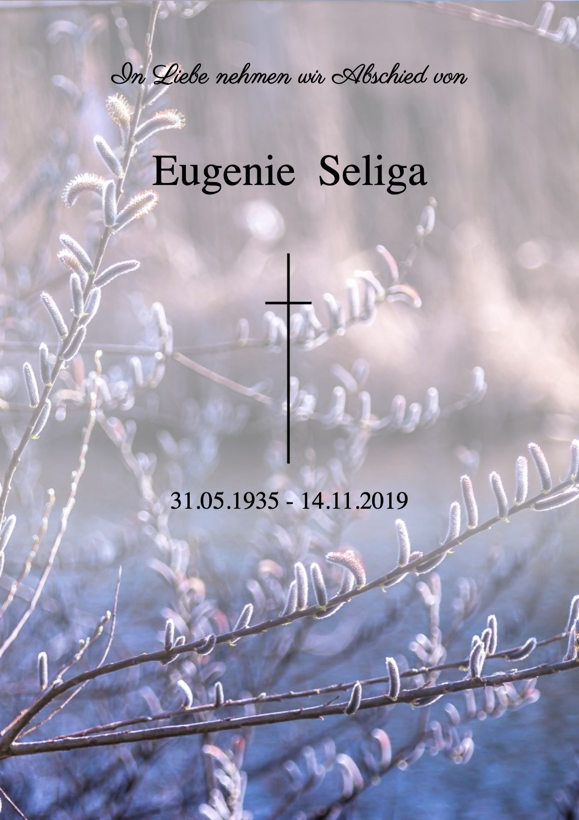 Traueranzeige von Eugenie Seliga