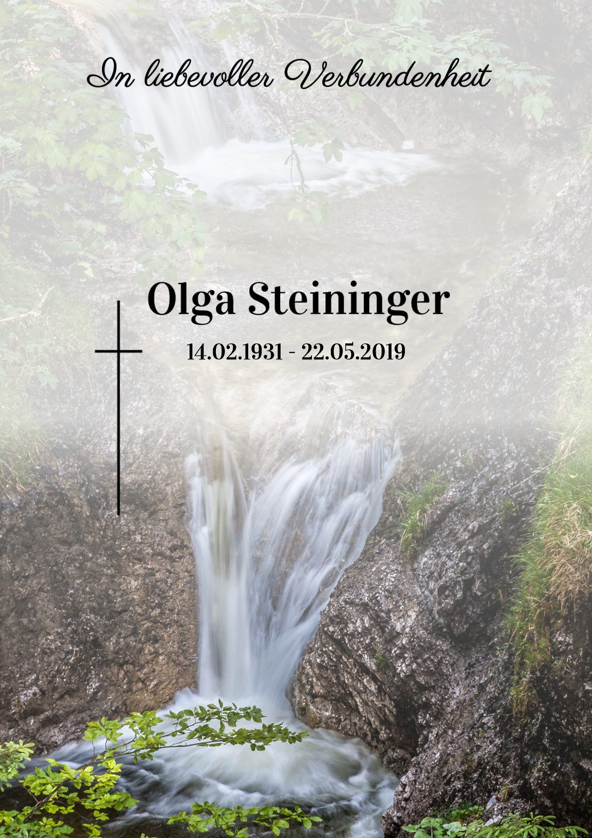 Traueranzeige von Olga Steininger