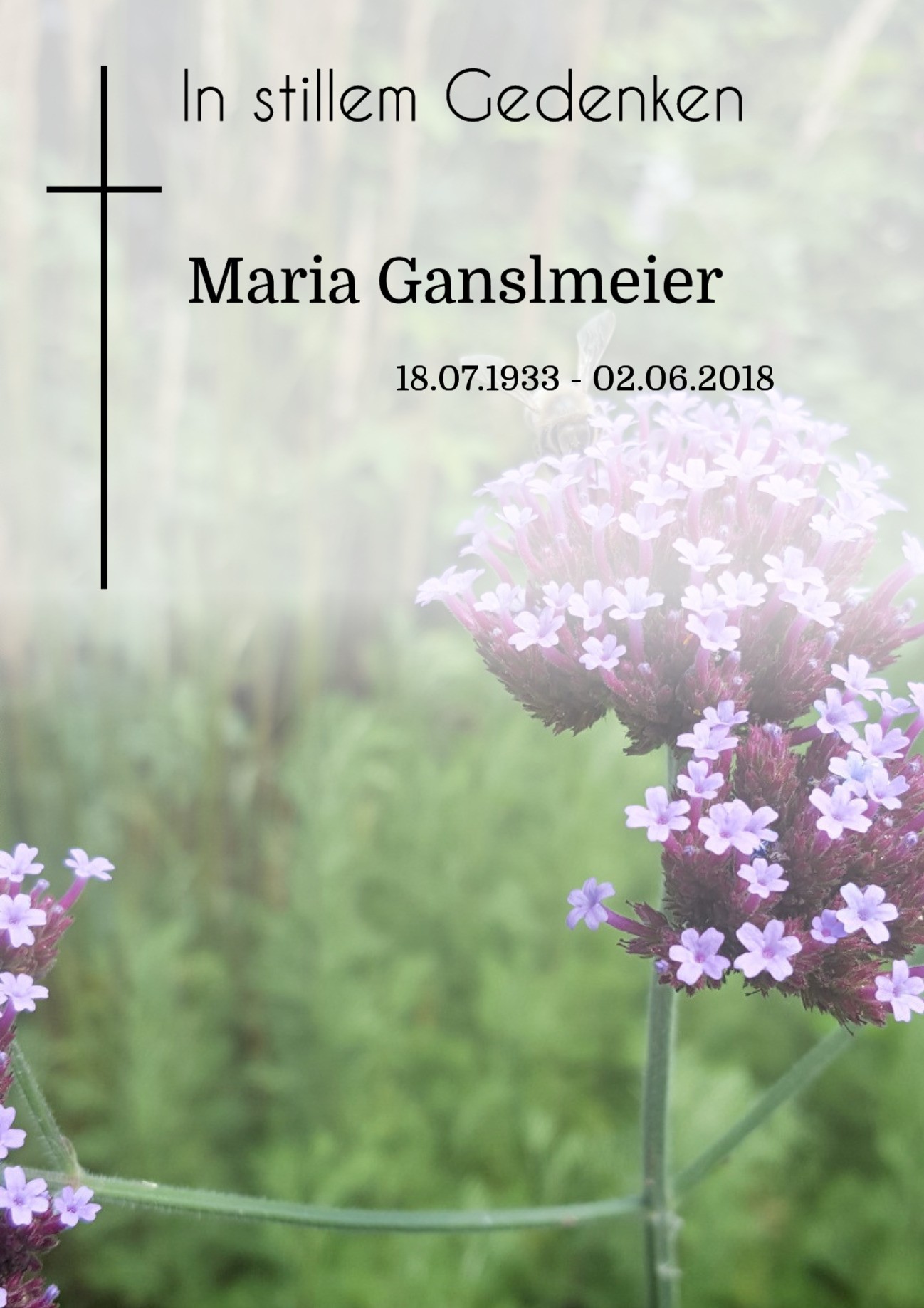 Traueranzeige von Maria Ganslmeier