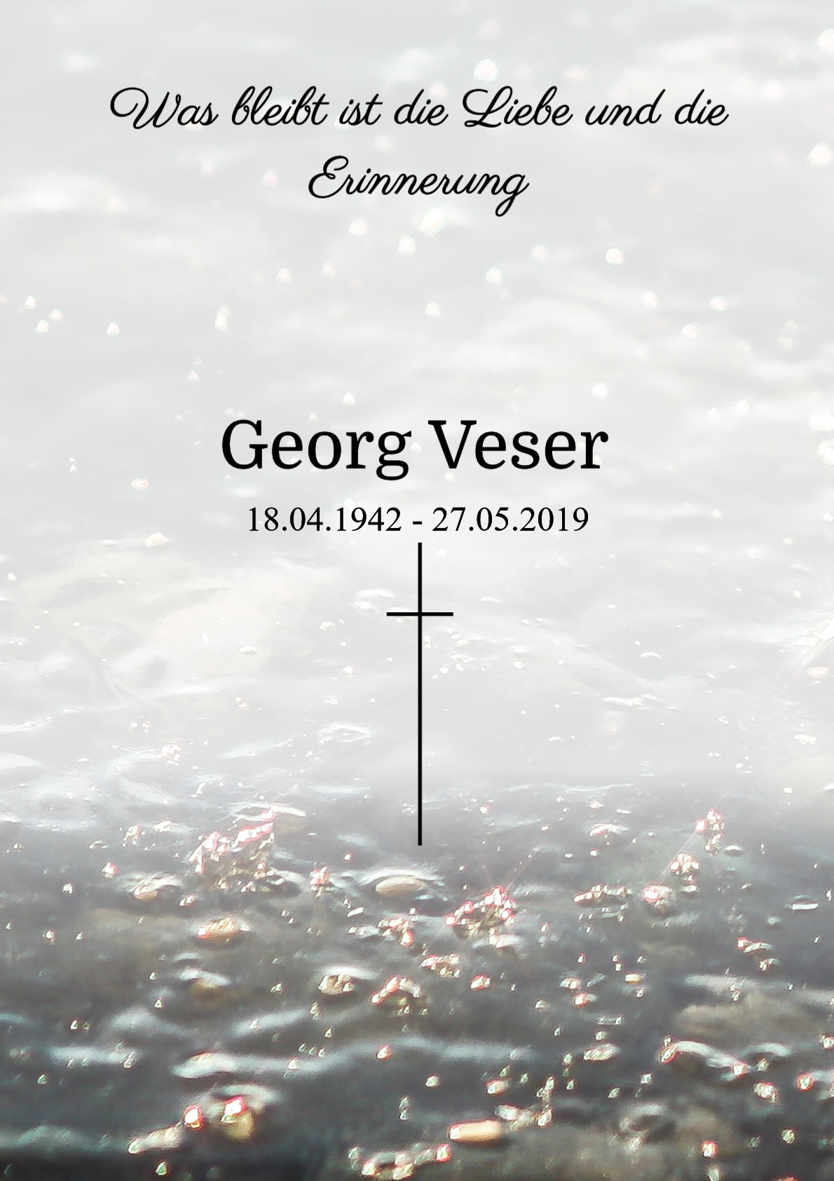 Traueranzeige von Georg Veser