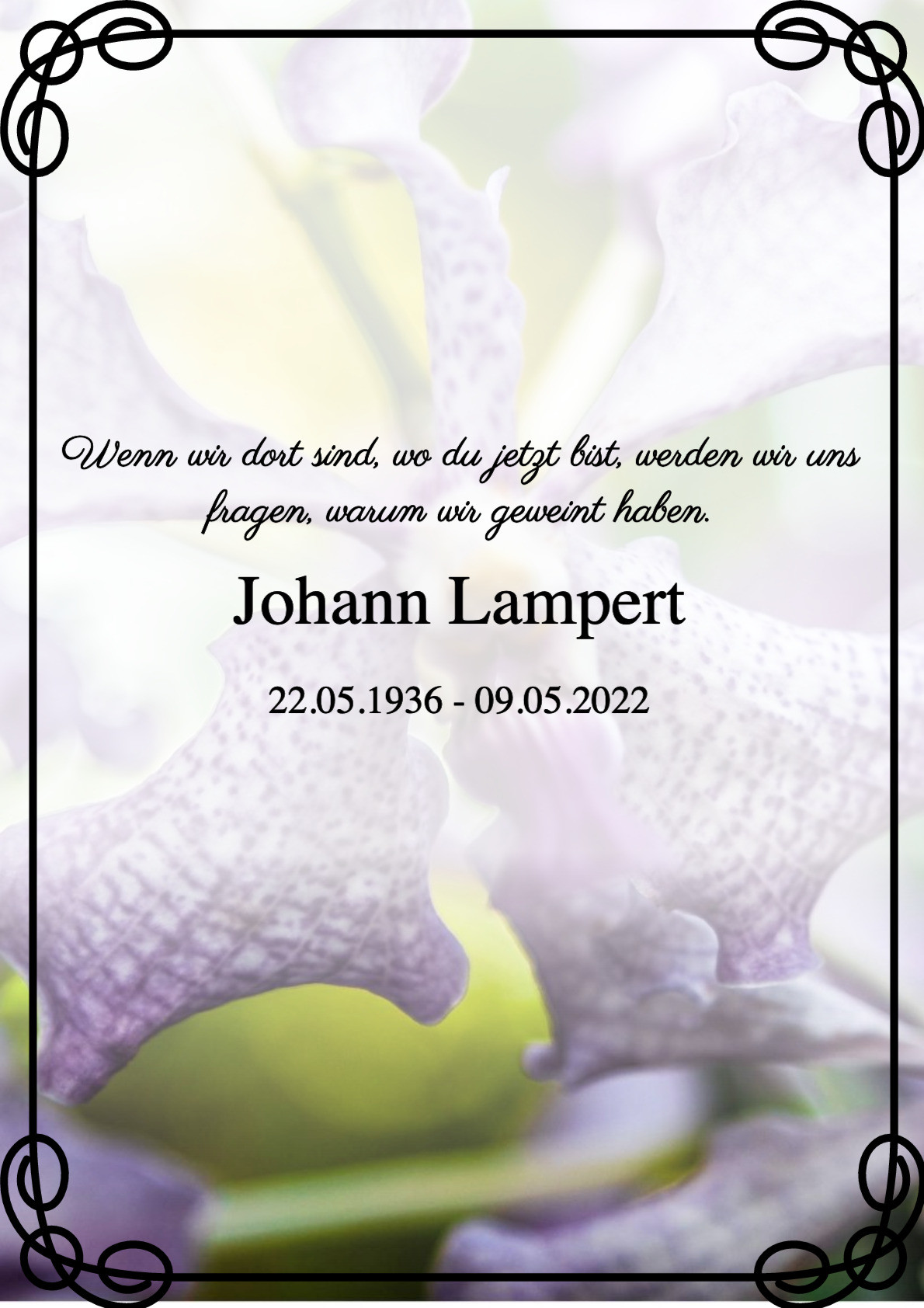 Traueranzeige von Johann Lampert