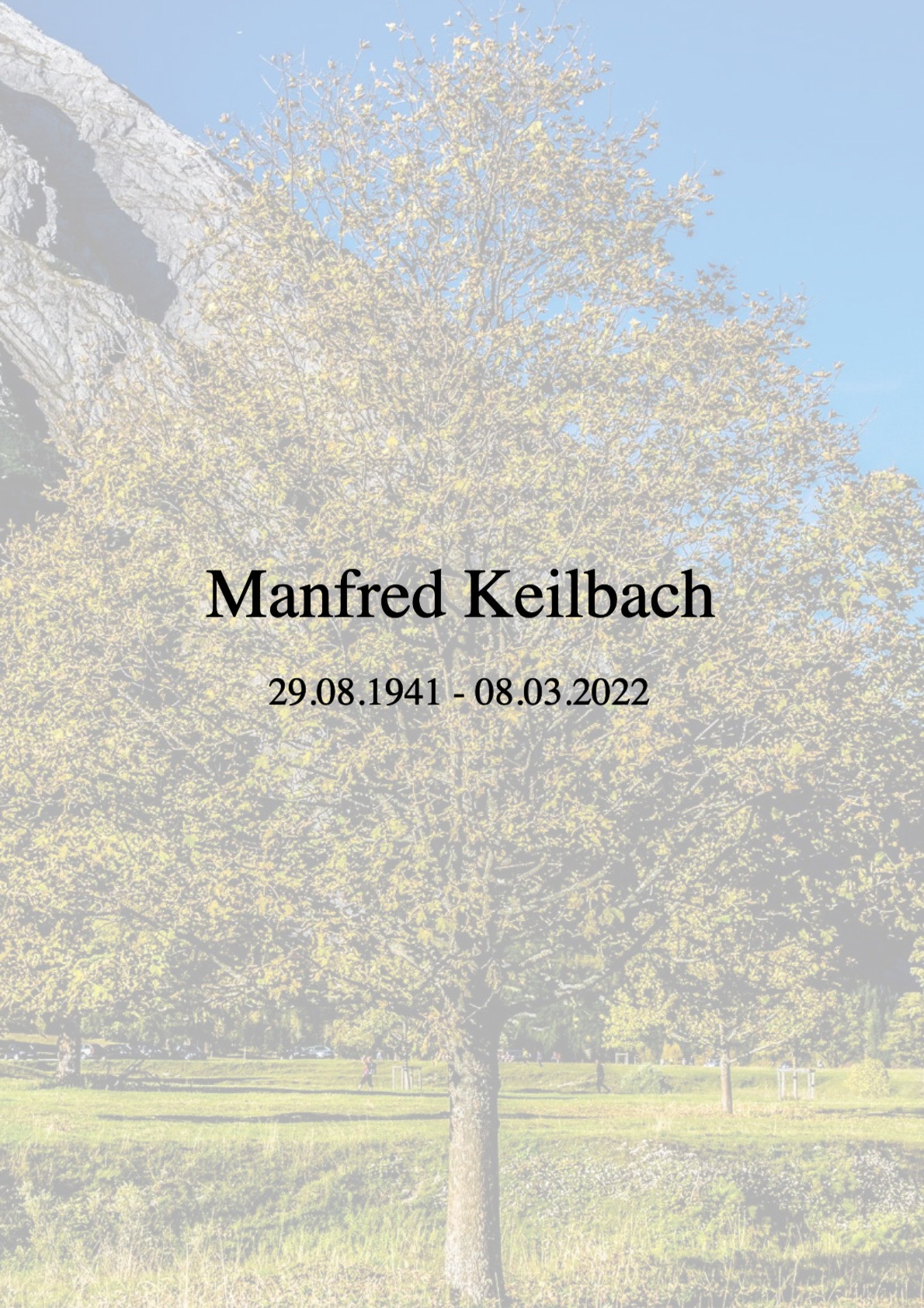 Traueranzeige von Manfred Keilbach