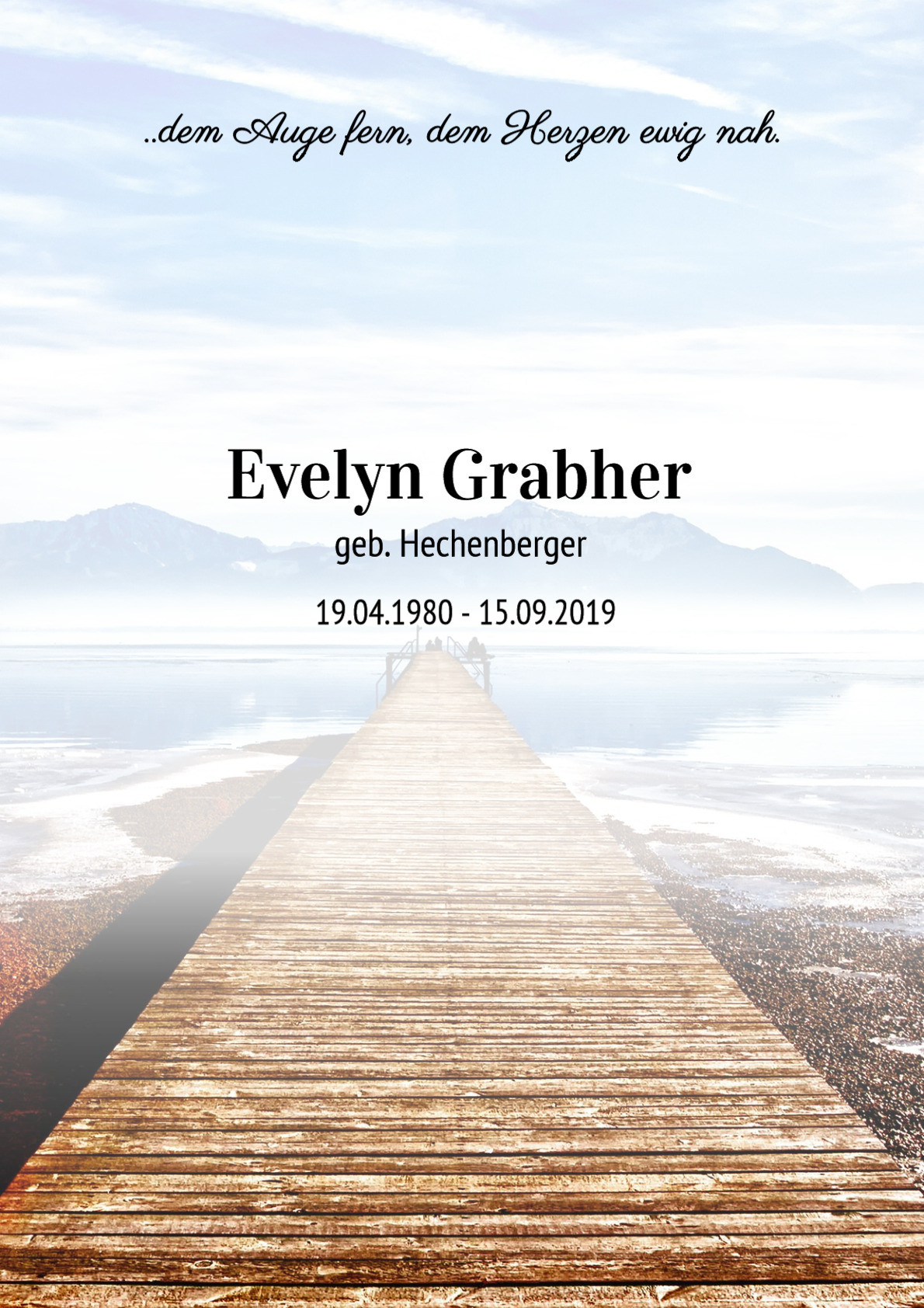 Traueranzeige von Evelyn Grabher