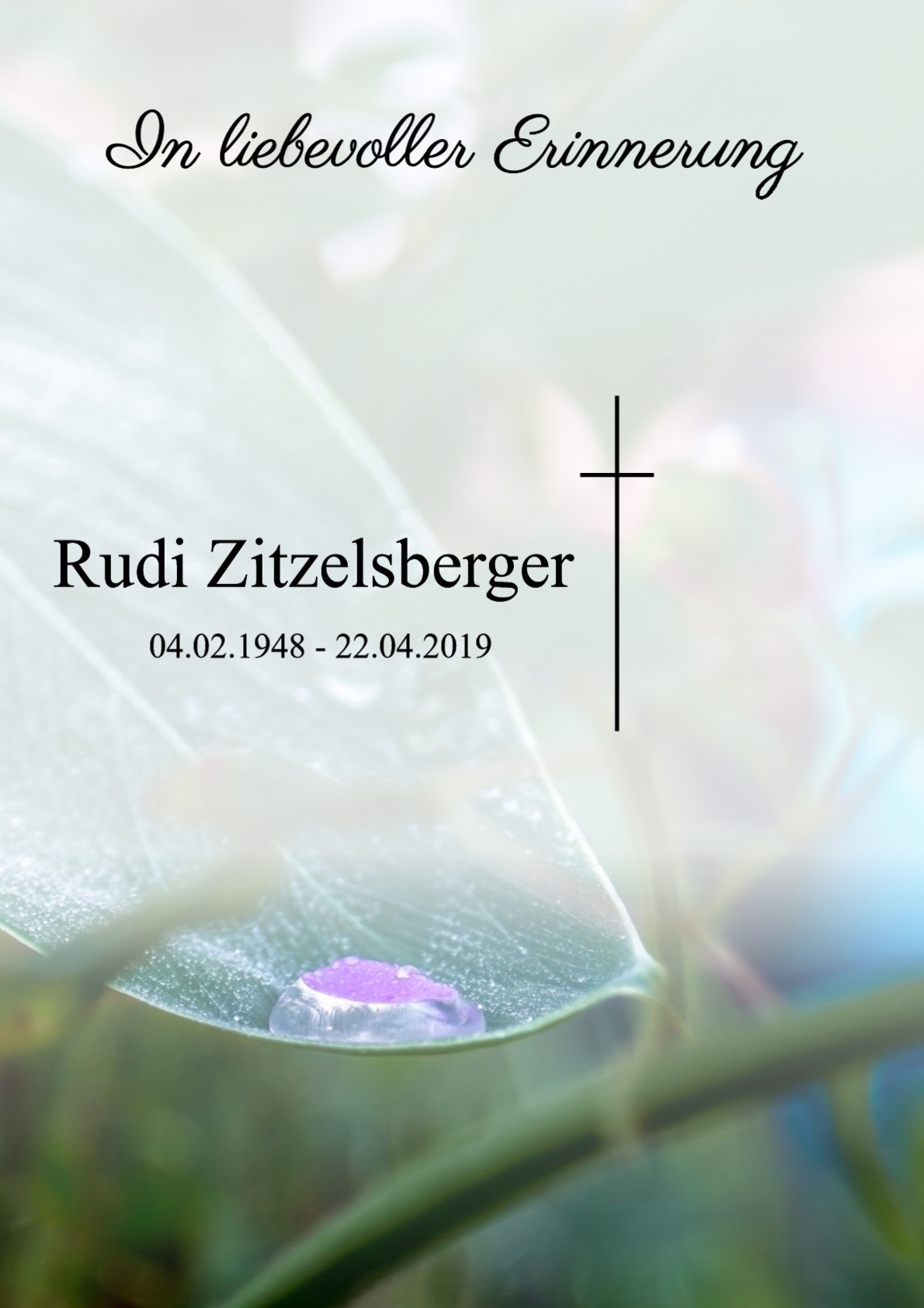 Traueranzeige von Rudi Zitzelsberger