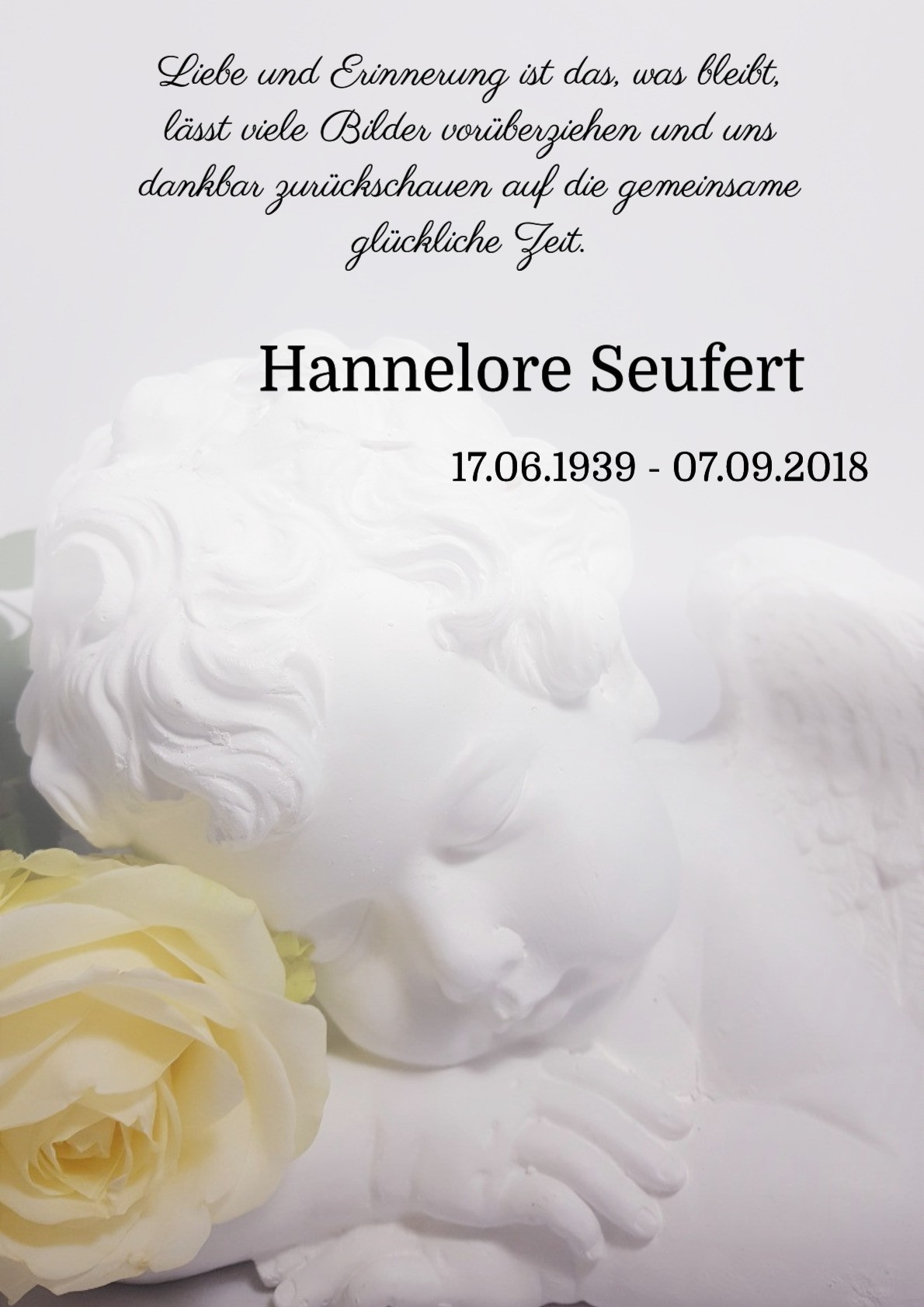 Traueranzeige von Hannelore Seufert