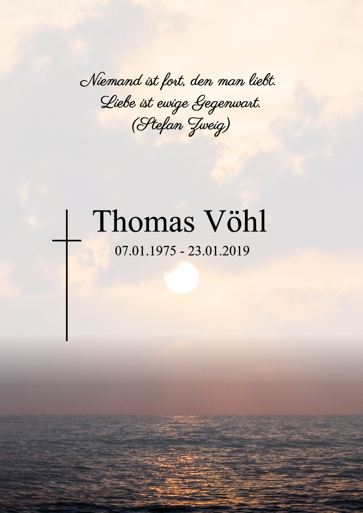 Traueranzeige von Thomas Vöhl