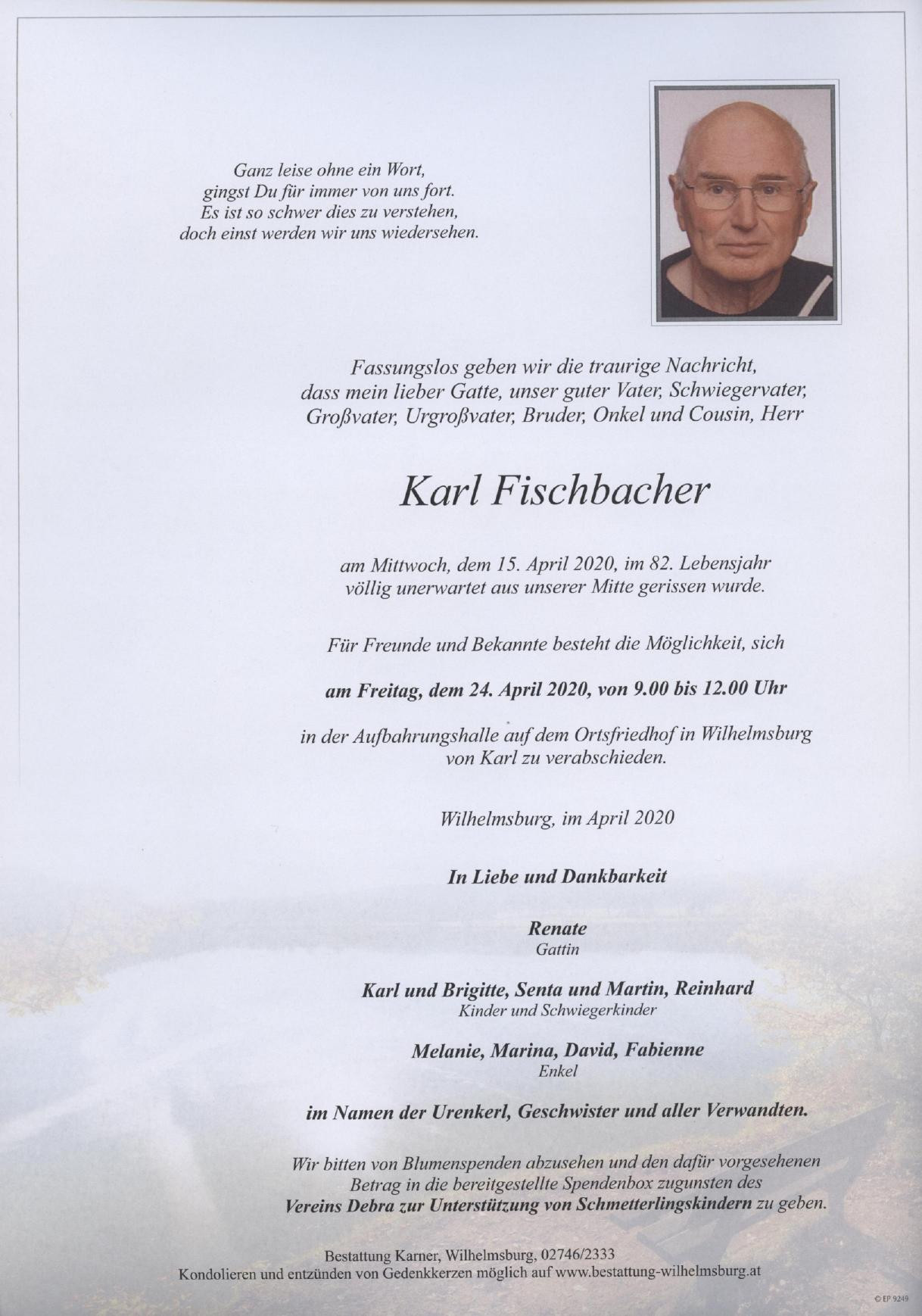 Traueranzeige von Karl Fischbacher
