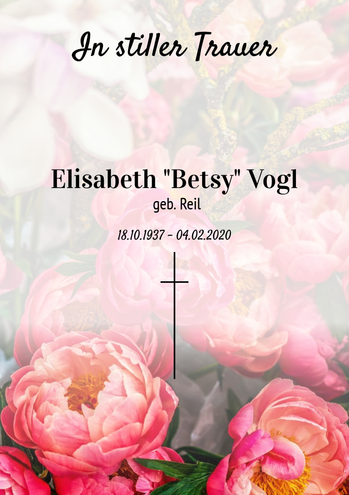Traueranzeige von Elisabeth "Betsy" Vogl