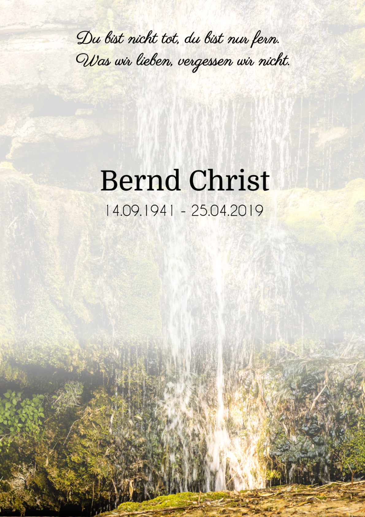 Traueranzeige von Bernd Christ