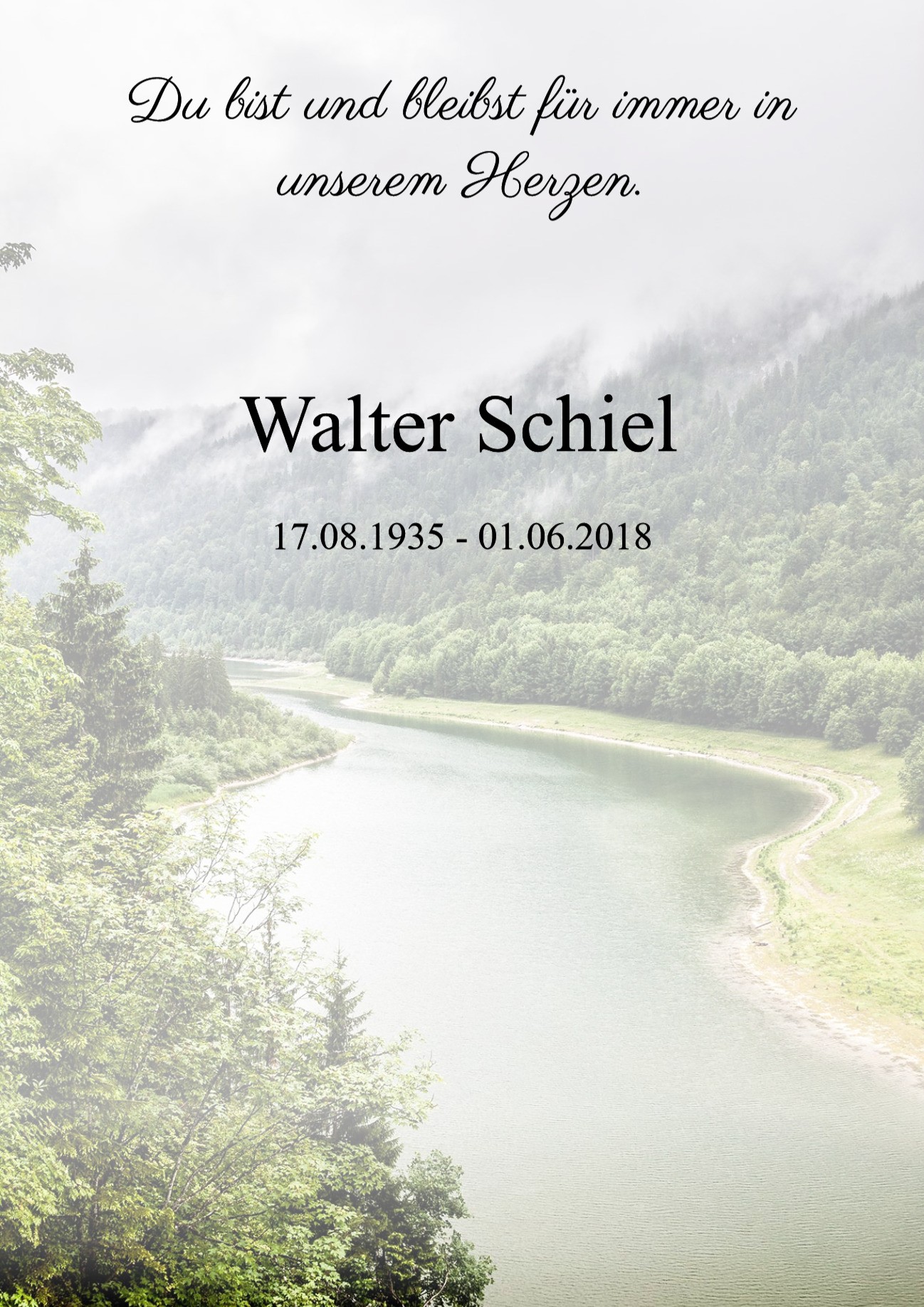 Traueranzeige von Walter Schiel