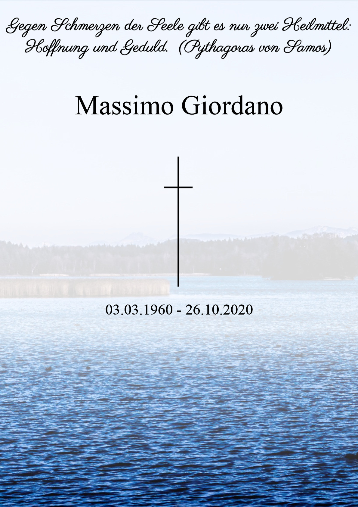 Traueranzeige von Massimo Giordano