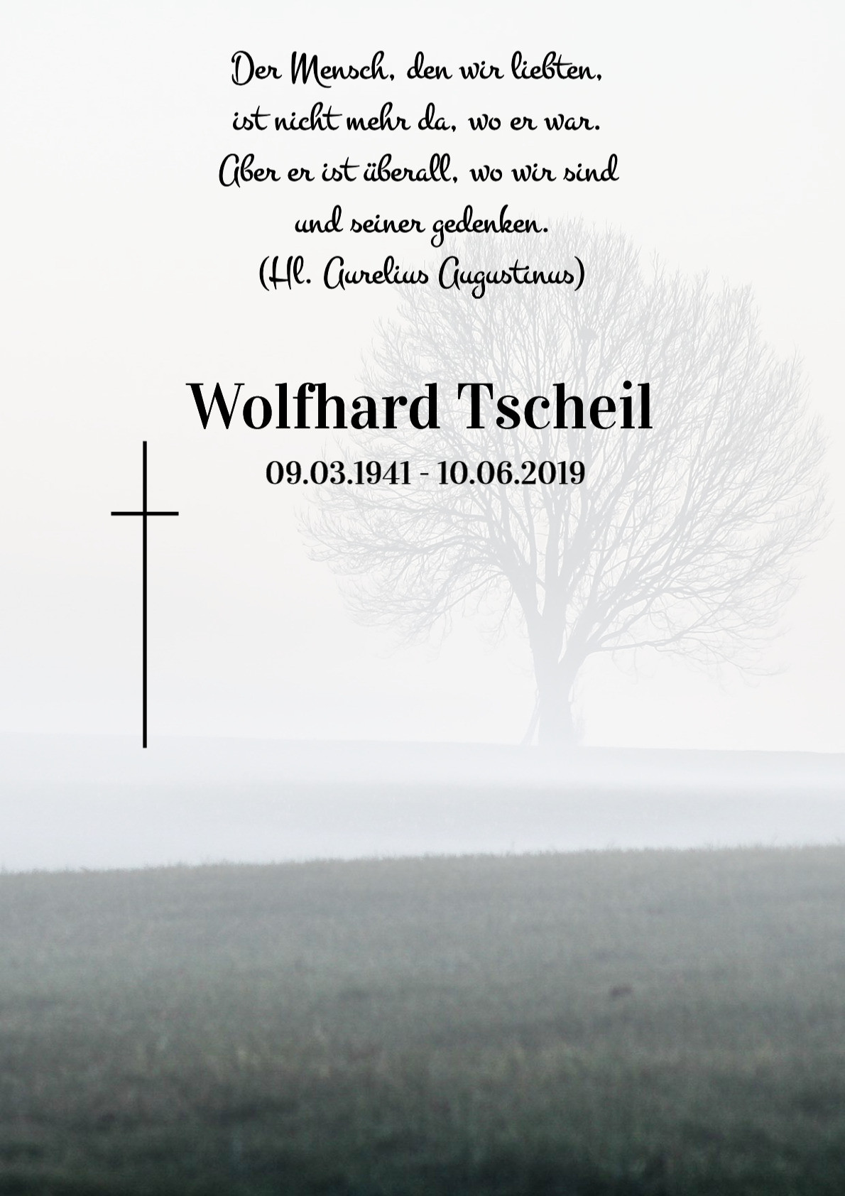 Traueranzeige von Wolfhard Tscheil