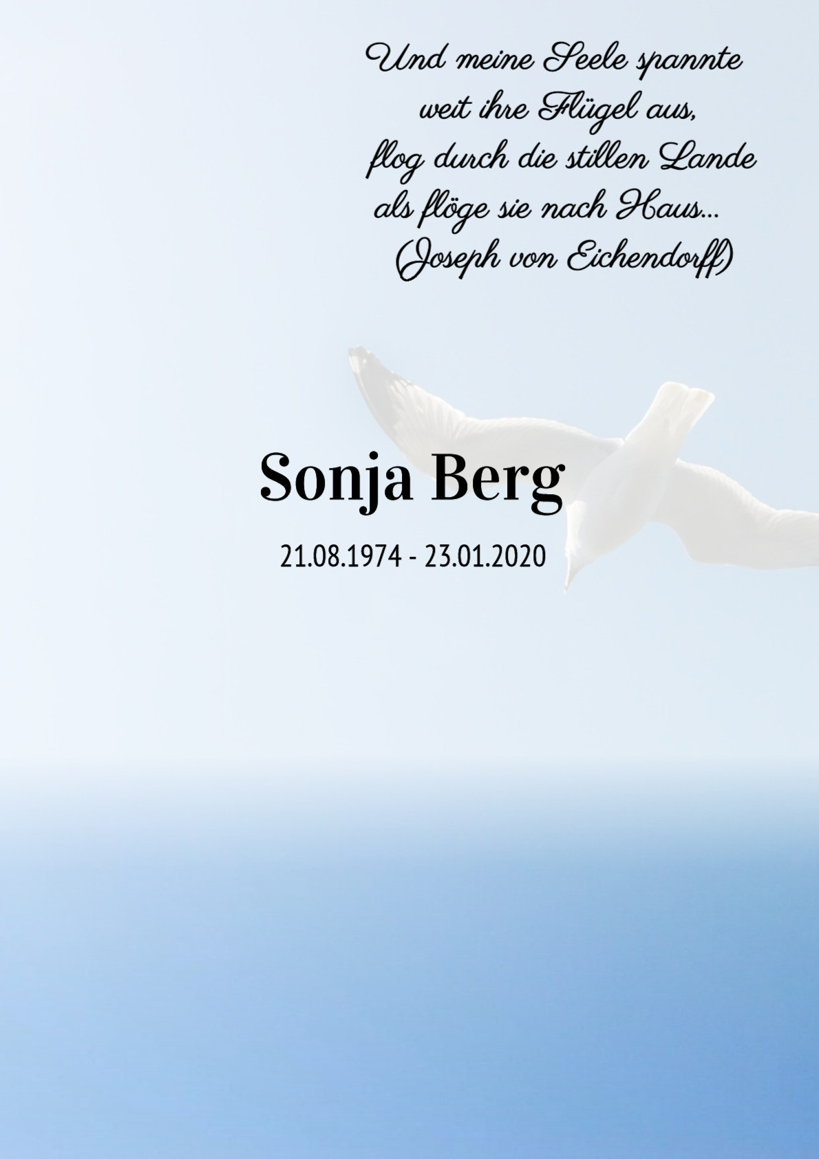 Traueranzeige von Sonja Berg