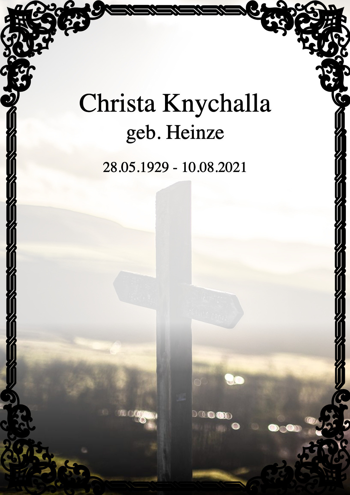 Traueranzeige von Christa Knychalla