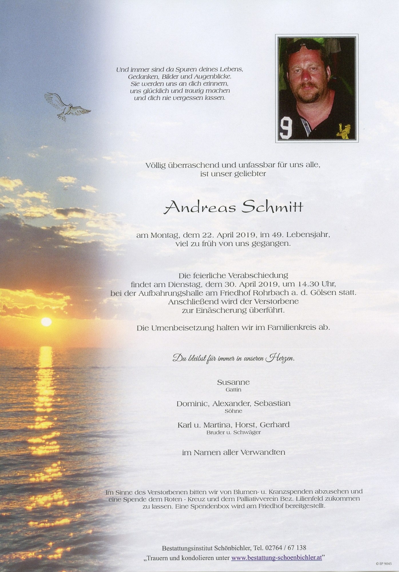 Traueranzeige von Andreas Schmitt