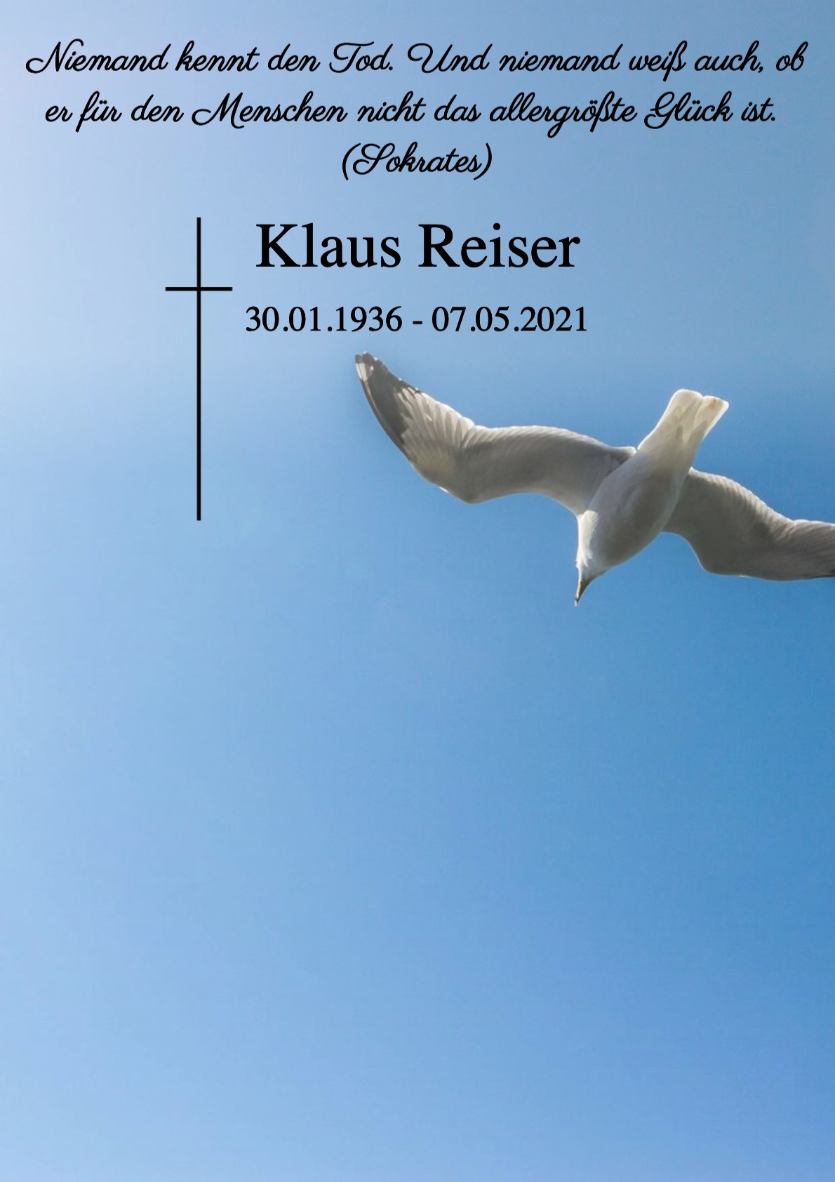Traueranzeige von Klaus Reiser