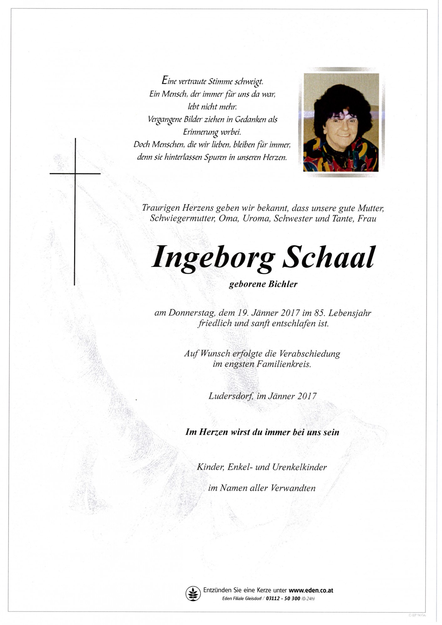 Traueranzeige von Ingeborg Schaal