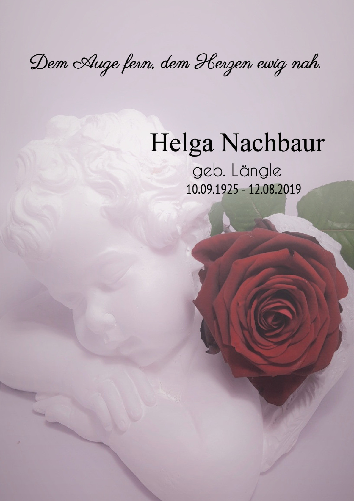 Traueranzeige von Helga Nachbaur