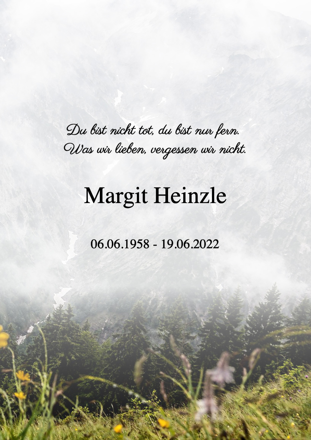 Traueranzeige von Margit Heinzle