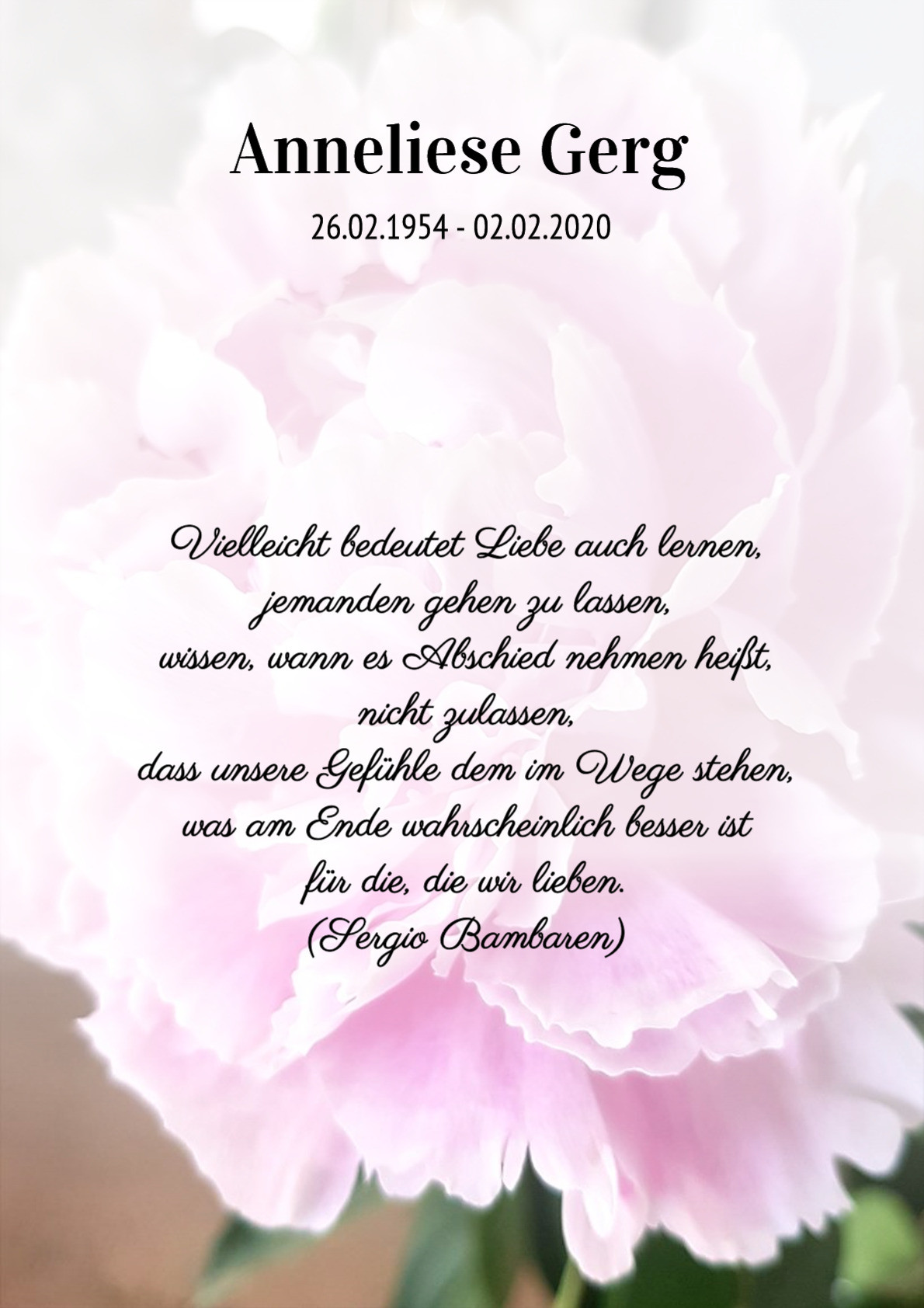 Traueranzeige von Anneliese Gerg