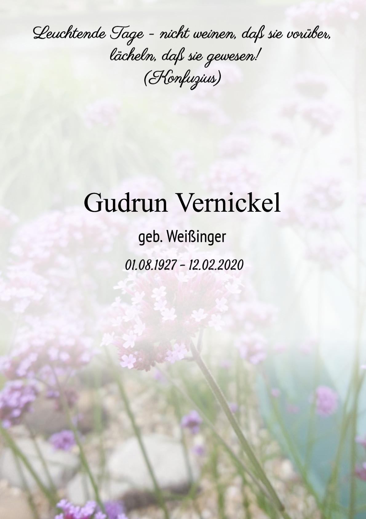 Traueranzeige von Gudrun Vernickel