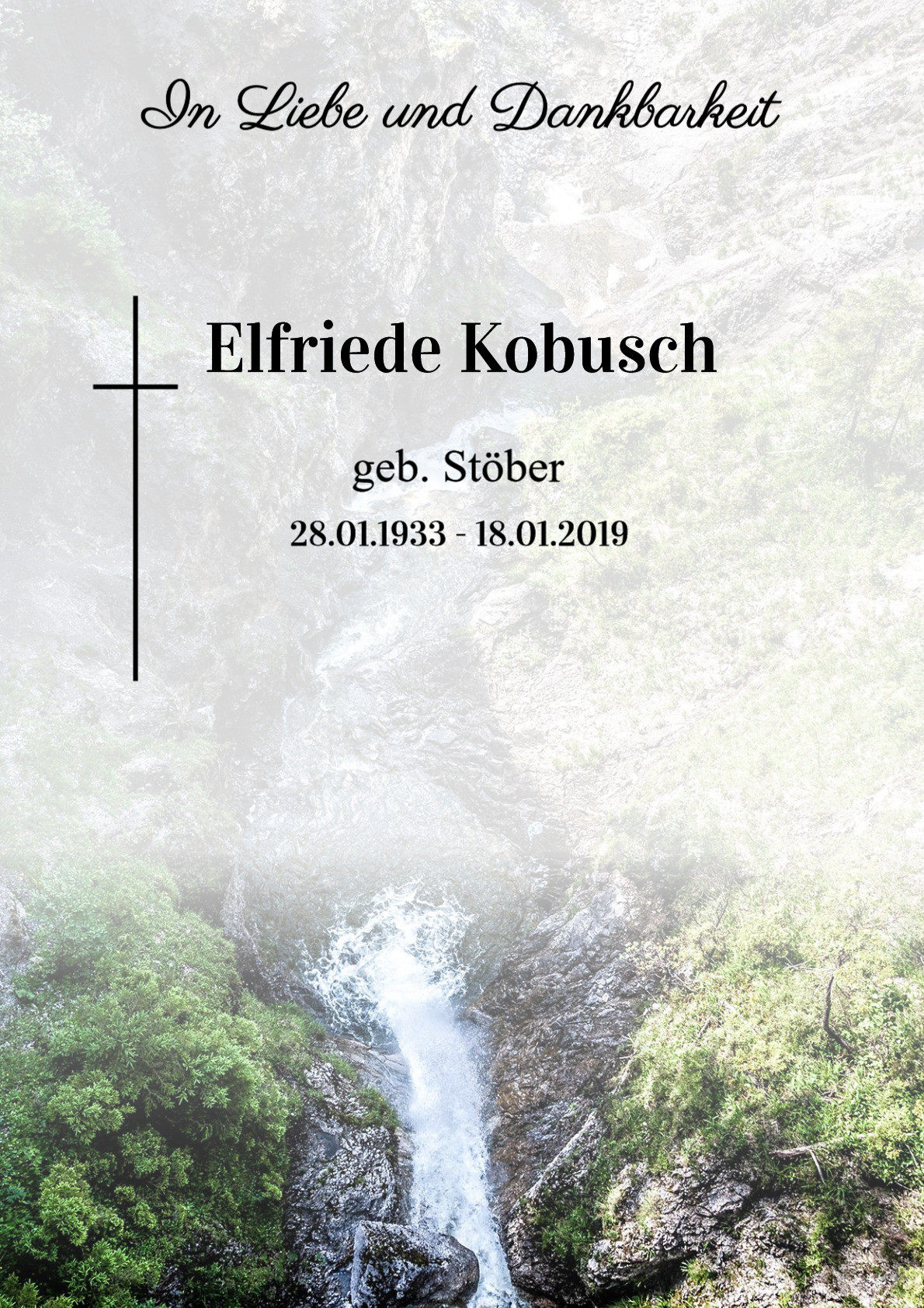 Traueranzeige von Elfriede Kobusch