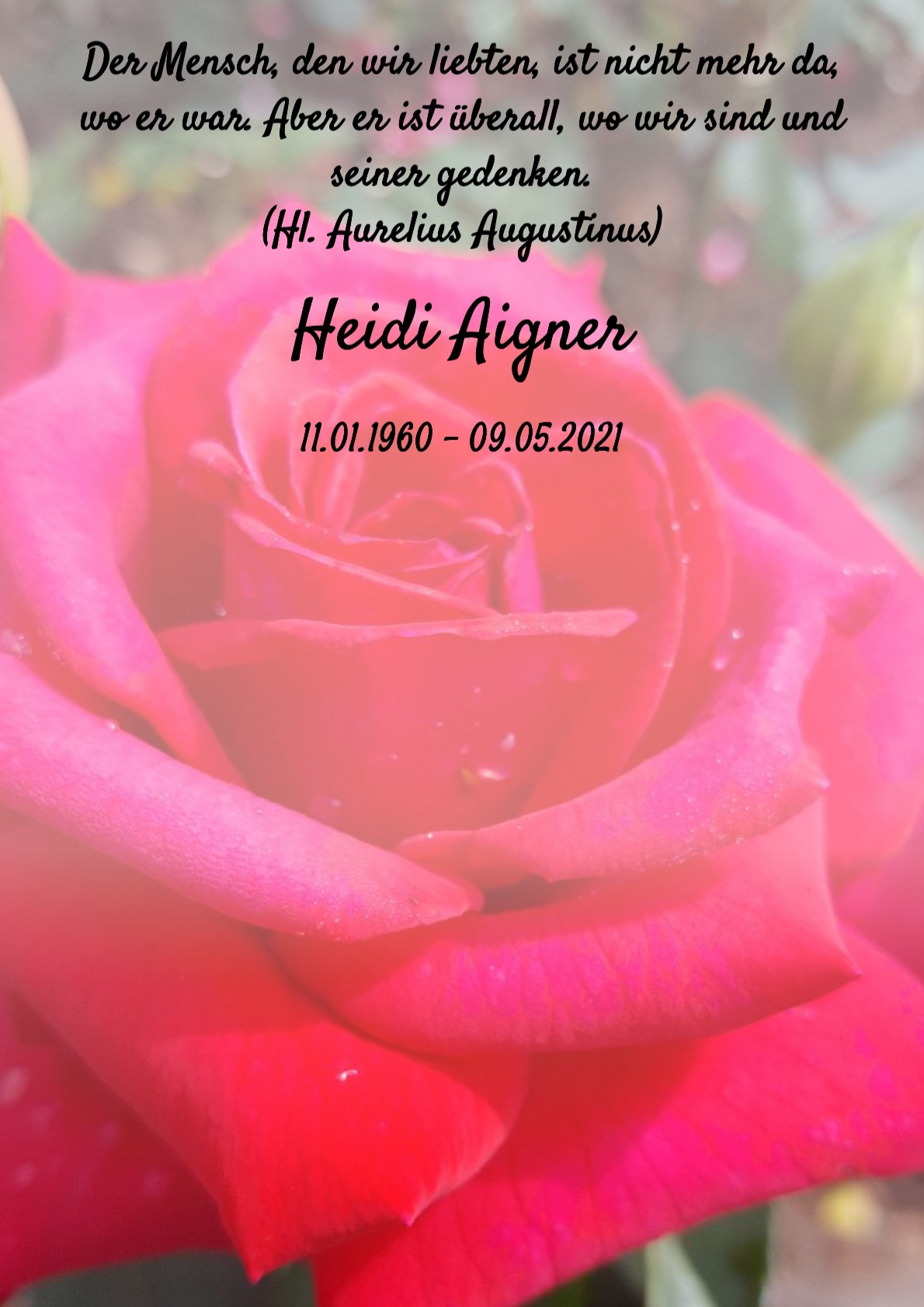 Traueranzeige von Heidi Aigner