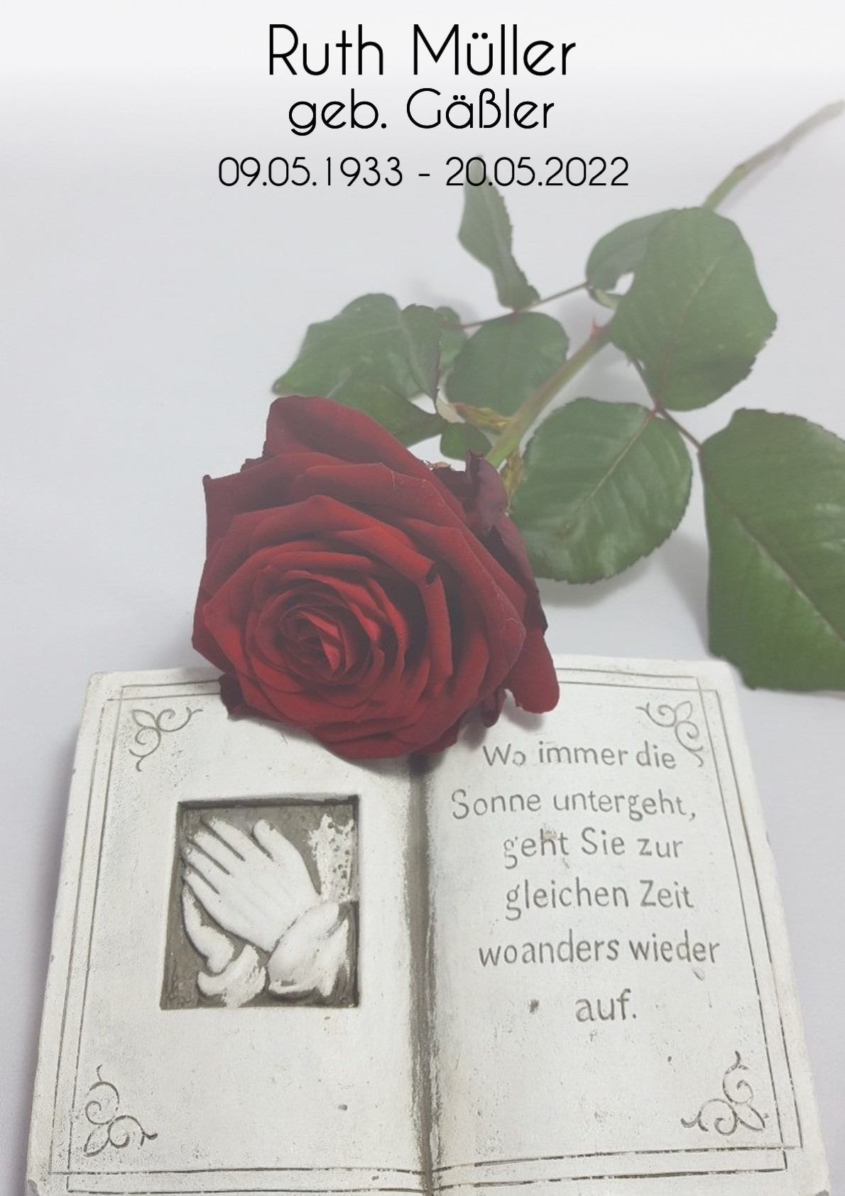 Traueranzeige von Ruth Müller