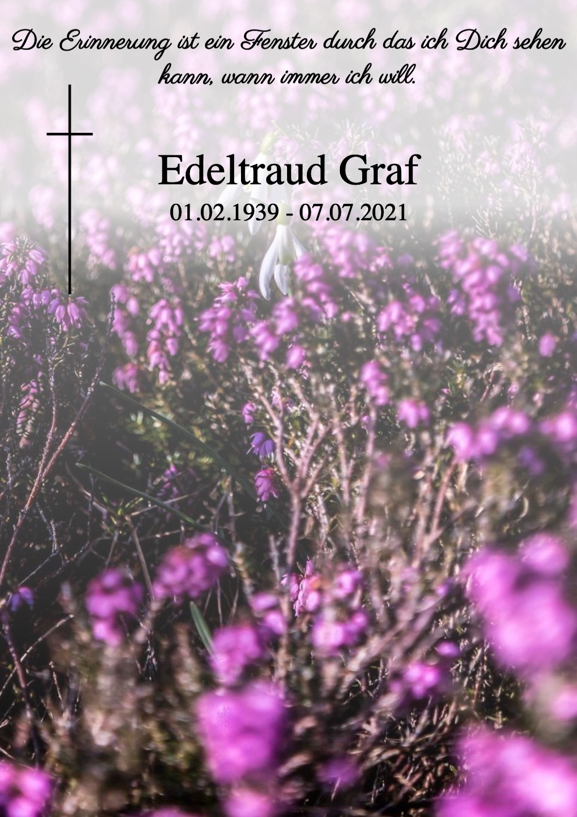 Traueranzeige von Edeltraud Graf