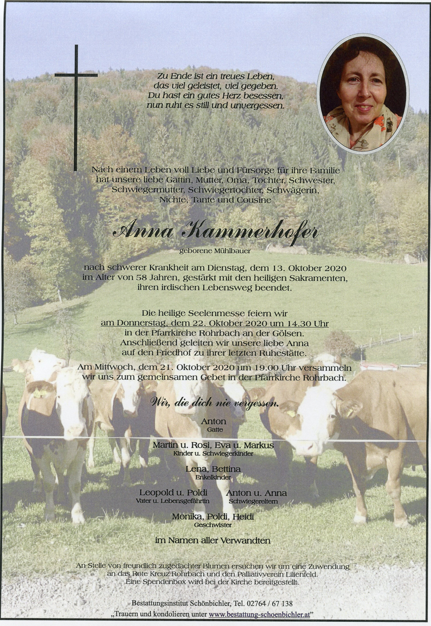 Traueranzeige von Anna Kammerhofer