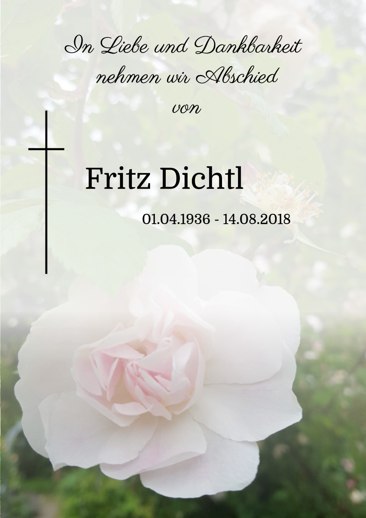 Traueranzeige von Fritz Dichtl
