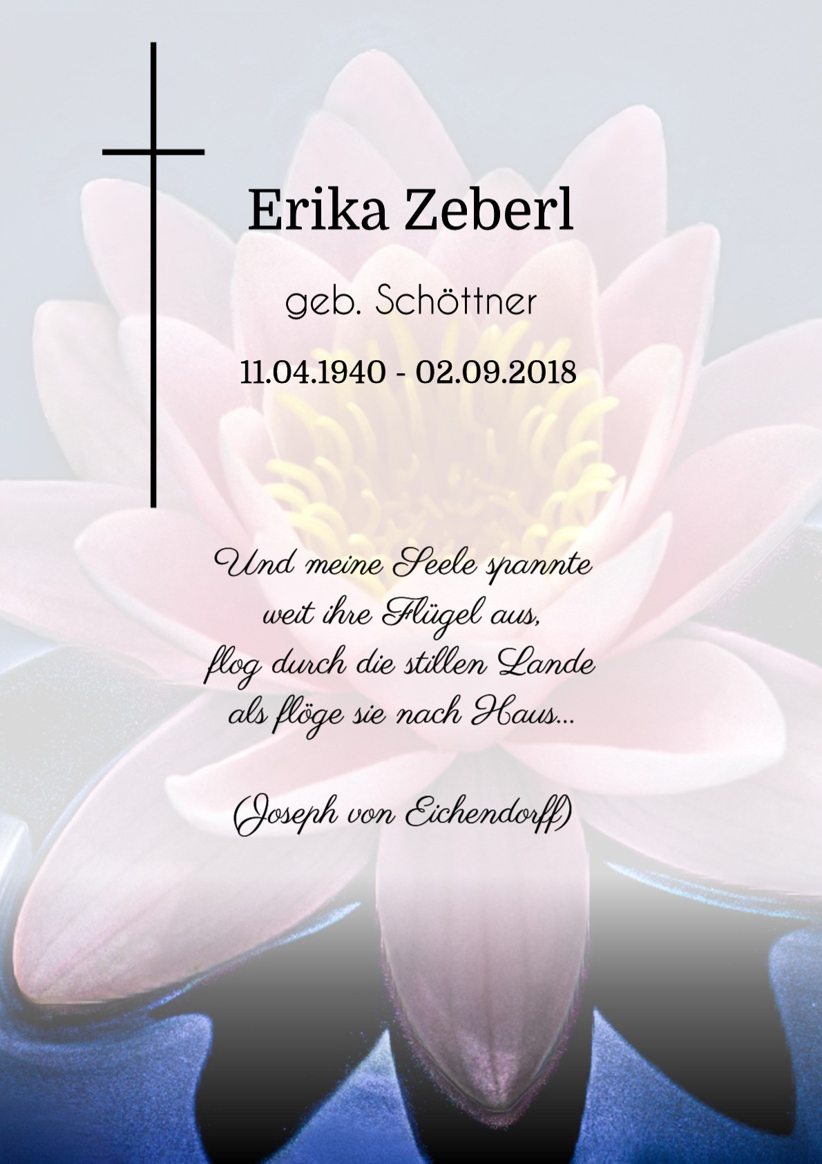 Traueranzeige von Erika Zeberl