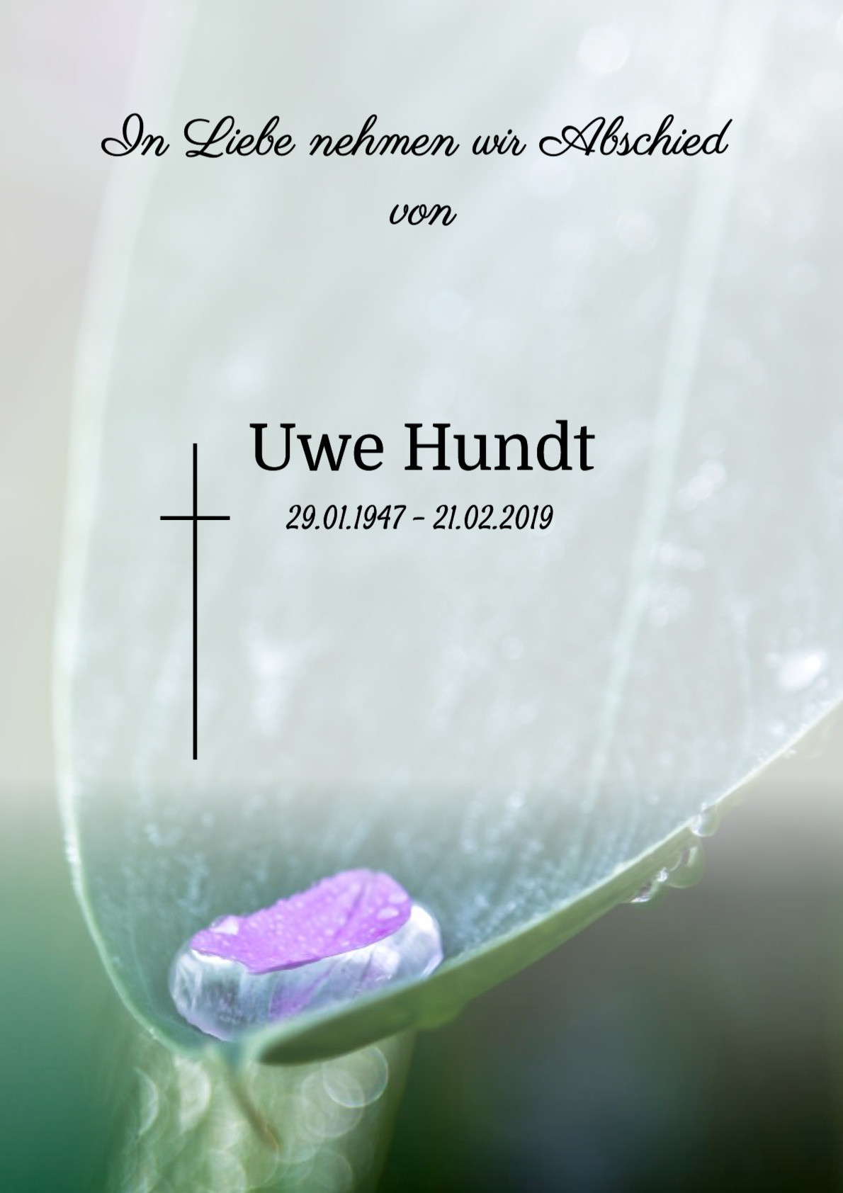 Traueranzeige von Uwe Hundt