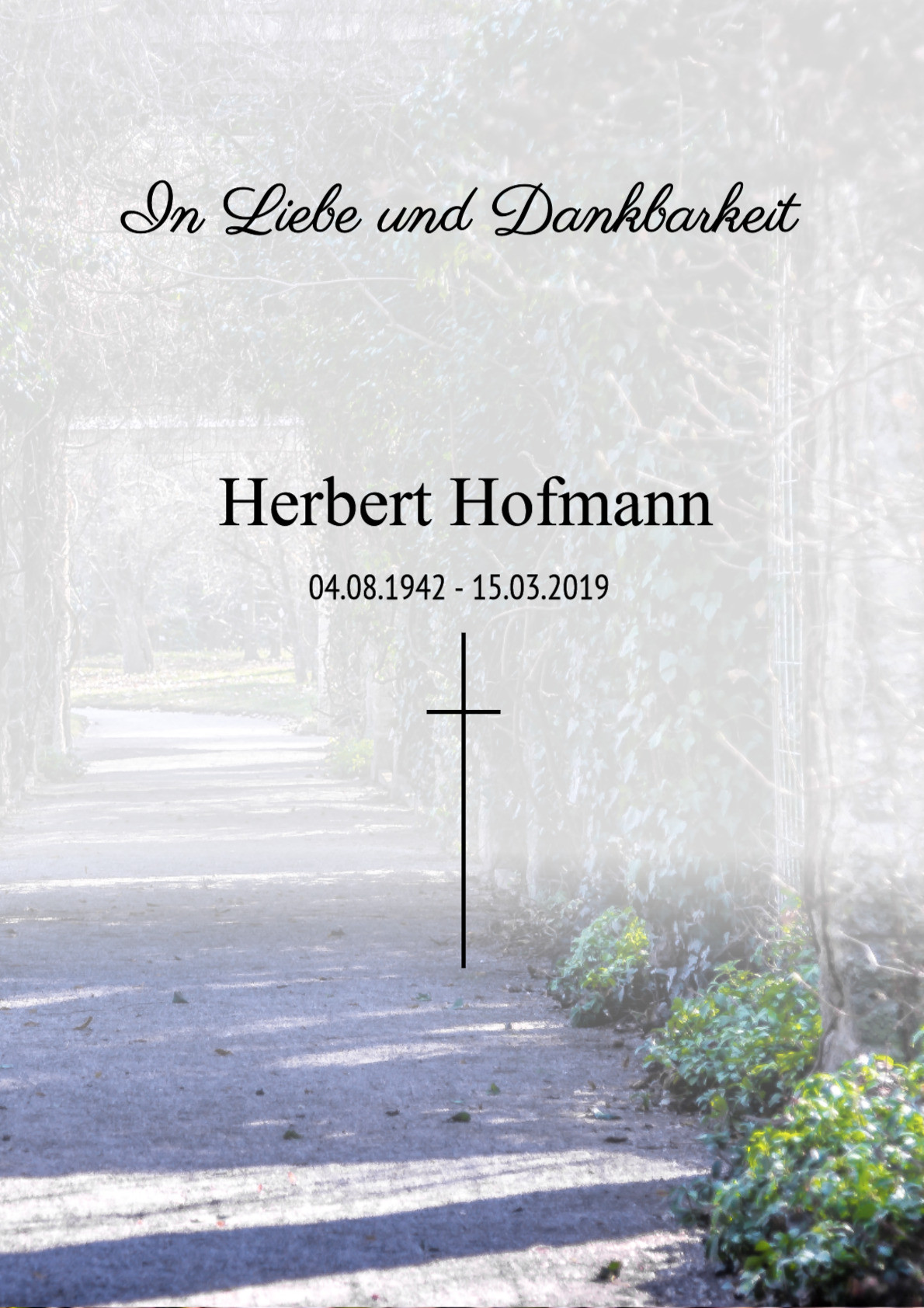Traueranzeige von Herbert Hofmann