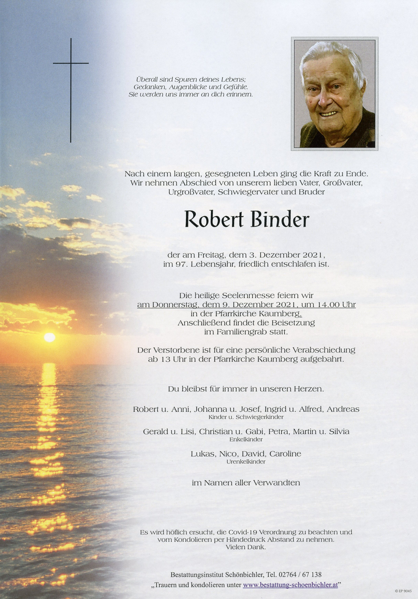 Traueranzeige von Robert Binder