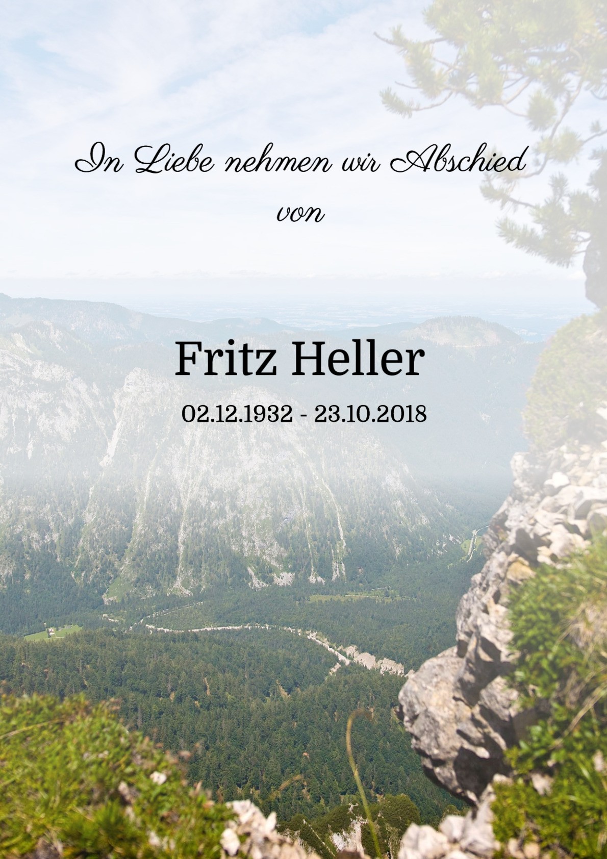 Traueranzeige von Fritz Heller