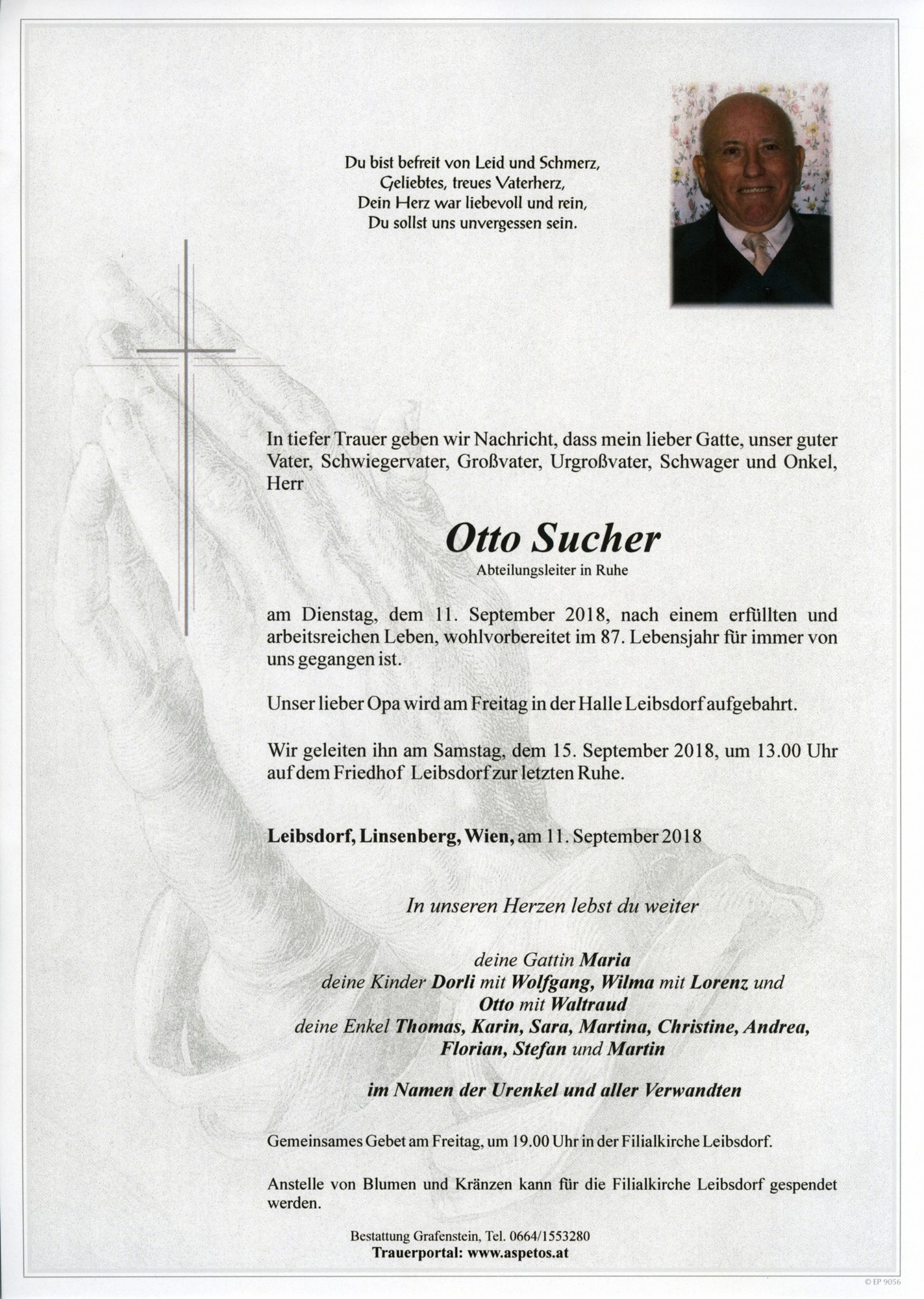 Traueranzeige von Otto Sucher