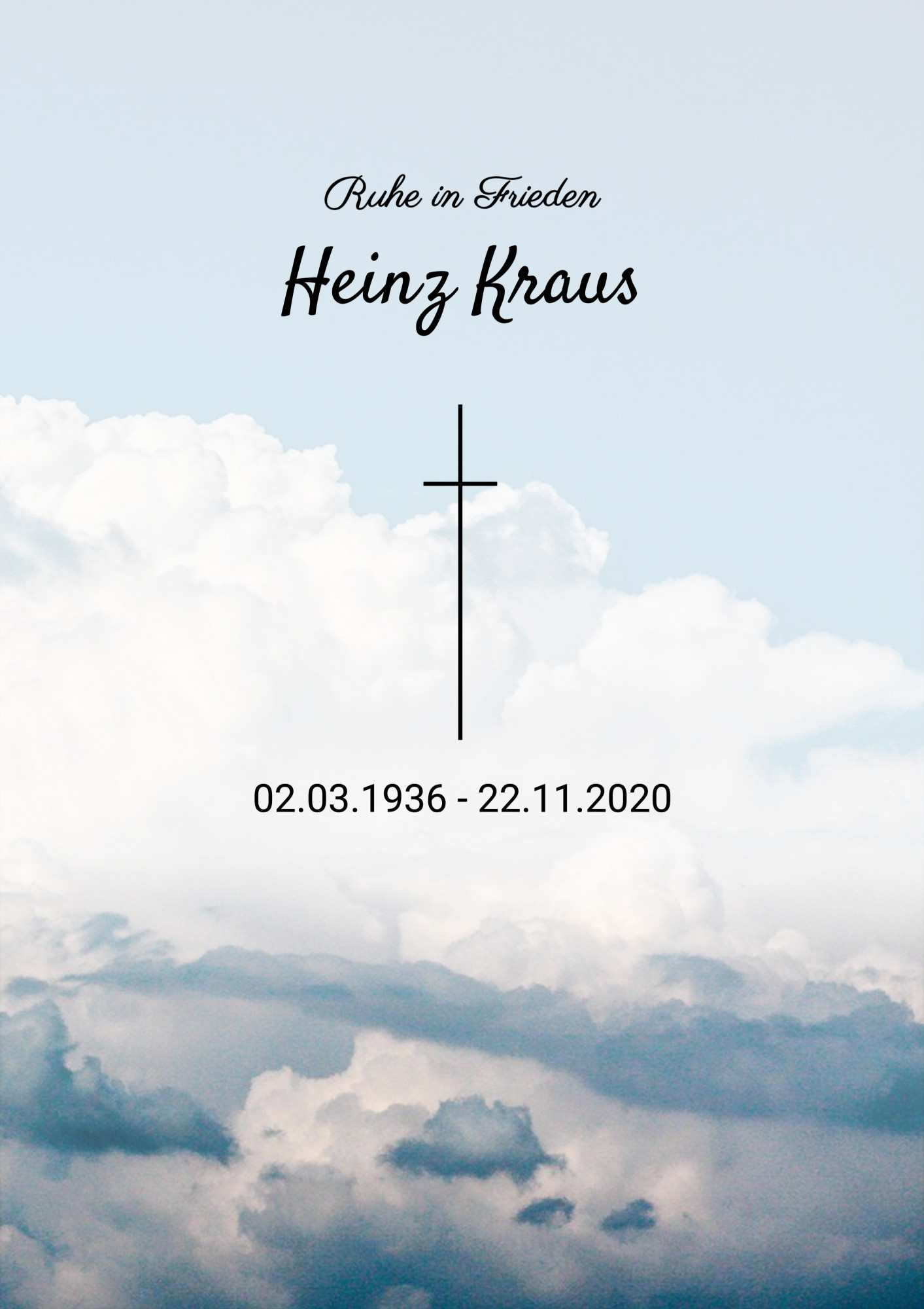 Traueranzeige von Heinz Kraus