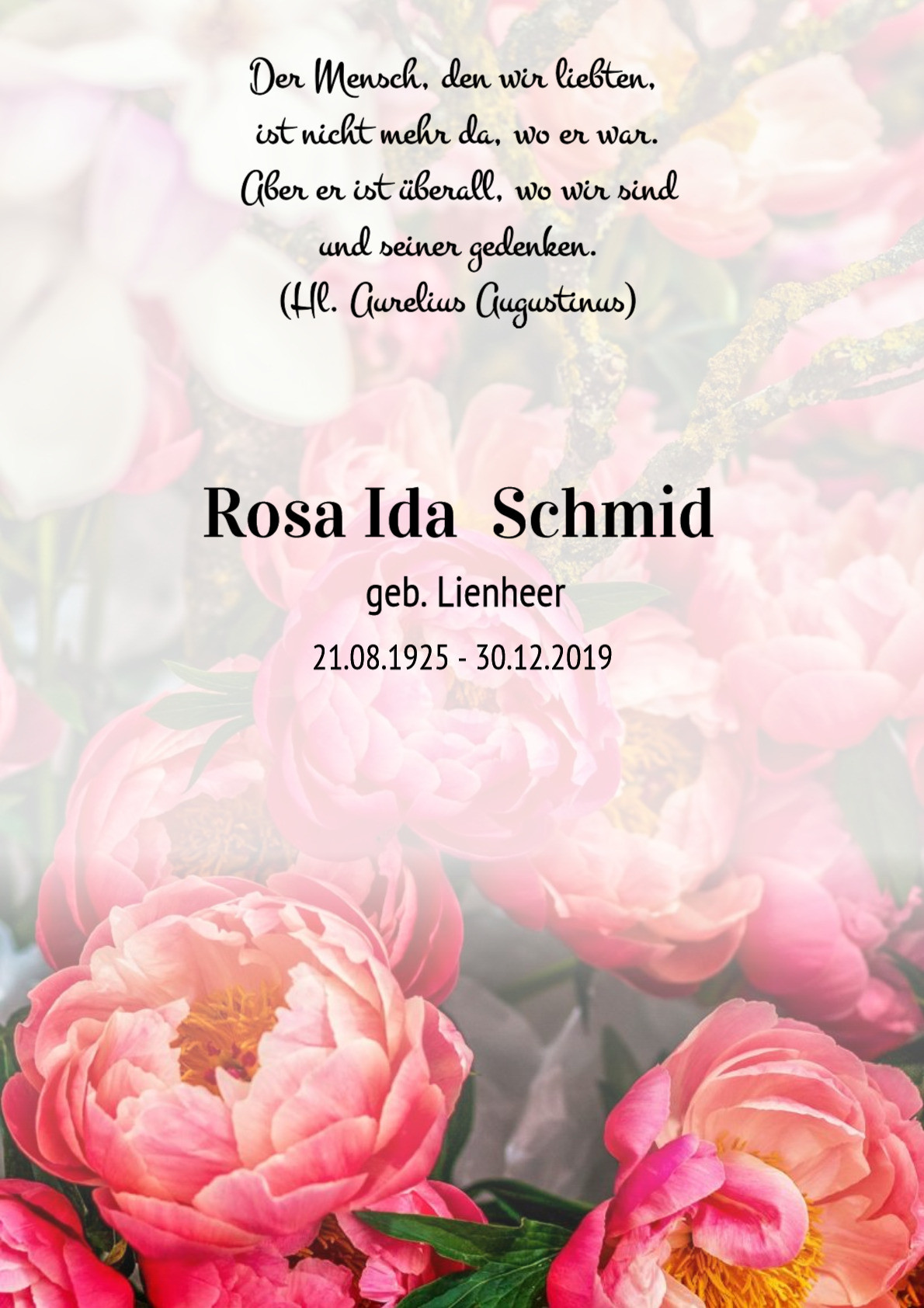 Traueranzeige von Rosa Ida Schmid