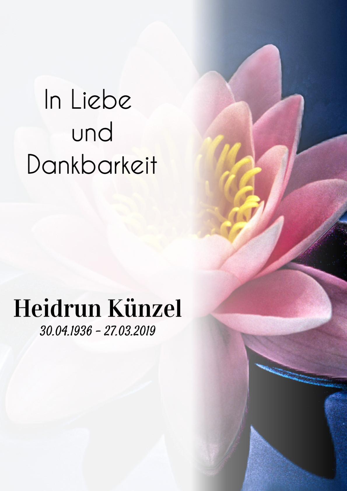 Traueranzeige von Heidrun Künzel