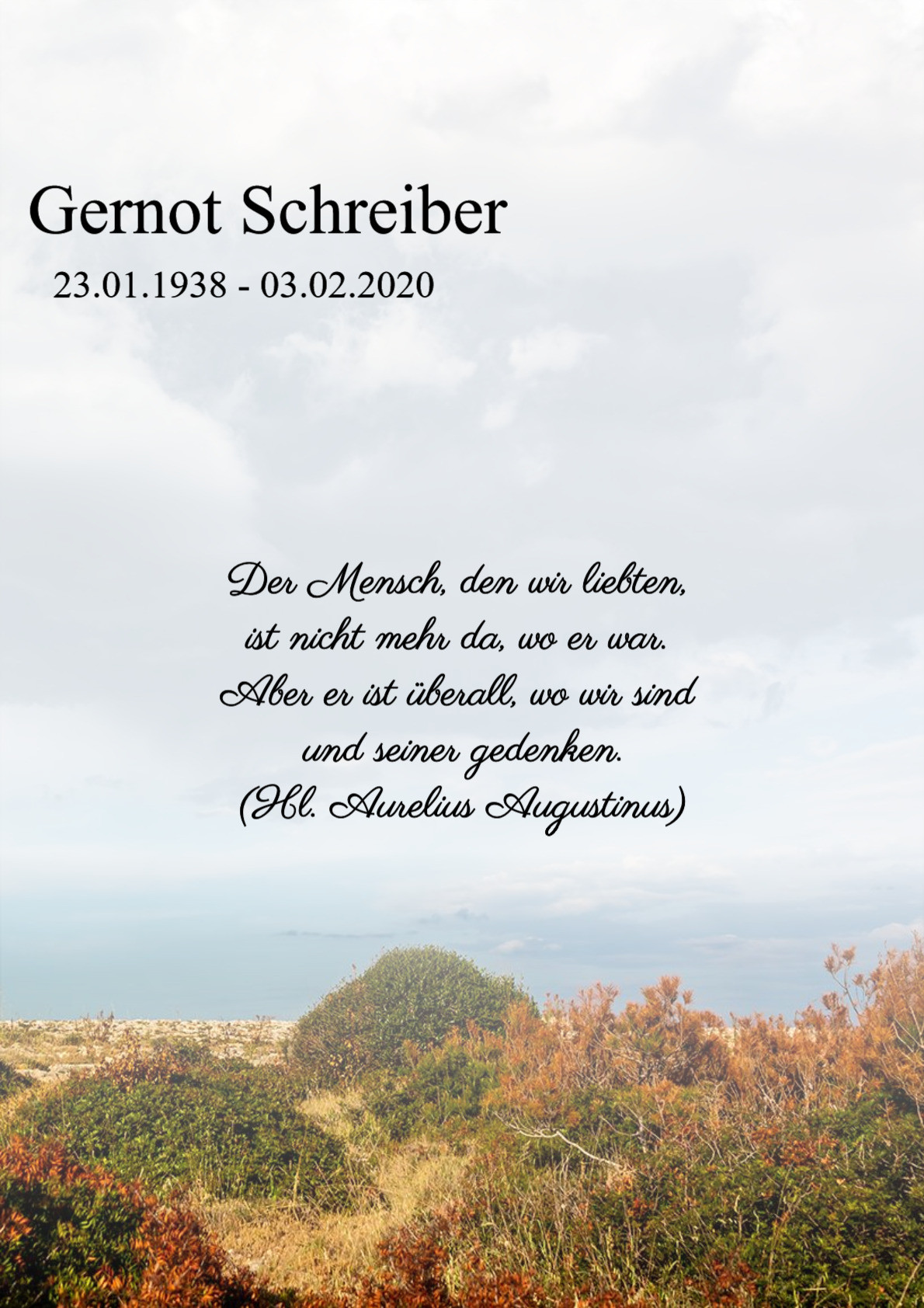 Traueranzeige von Gernot Schreiber